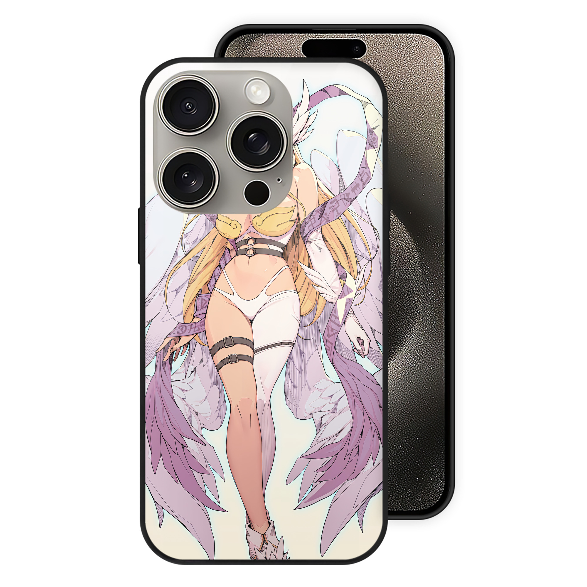 （画像用） Digimon デジタルモンスター/デジモン 【iPhone15Pro対応】スマホケース 耐衝撃＆黄変防止 背面ガラス