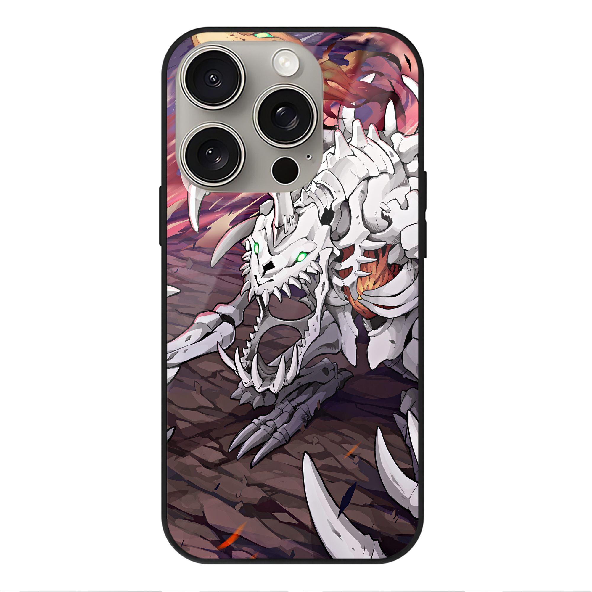 （画像用） Digimon デジタルモンスター/デジモン 【iPhone15Pro対応】スマホケース 耐衝撃＆黄変防止 背面ガラス