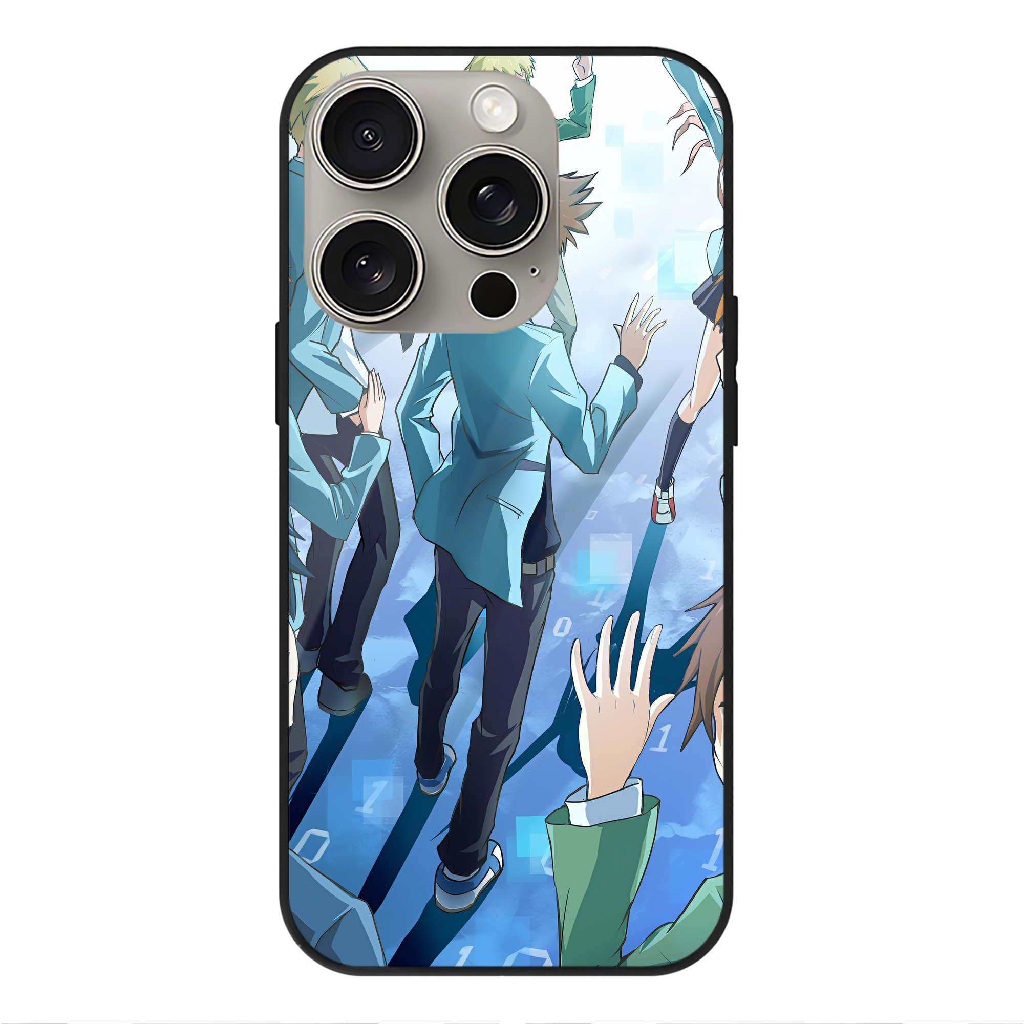 （画像用） Digimon デジタルモンスター/デジモン 【iPhone15Pro対応】スマホケース 耐衝撃＆黄変防止 背面ガラス