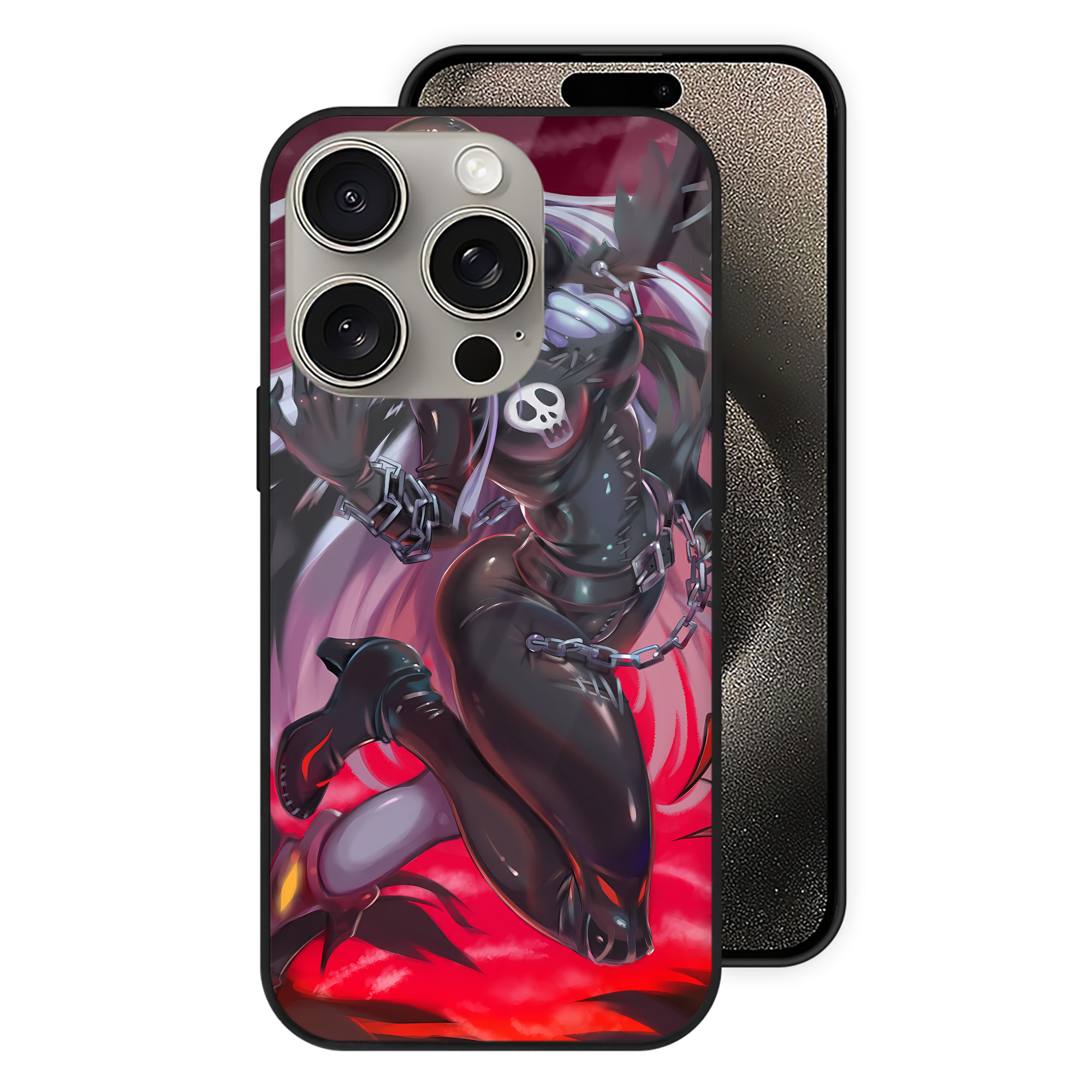 （画像用） Digimon デジタルモンスター/デジモン 【iPhone15Pro対応】スマホケース 耐衝撃＆黄変防止 背面ガラス