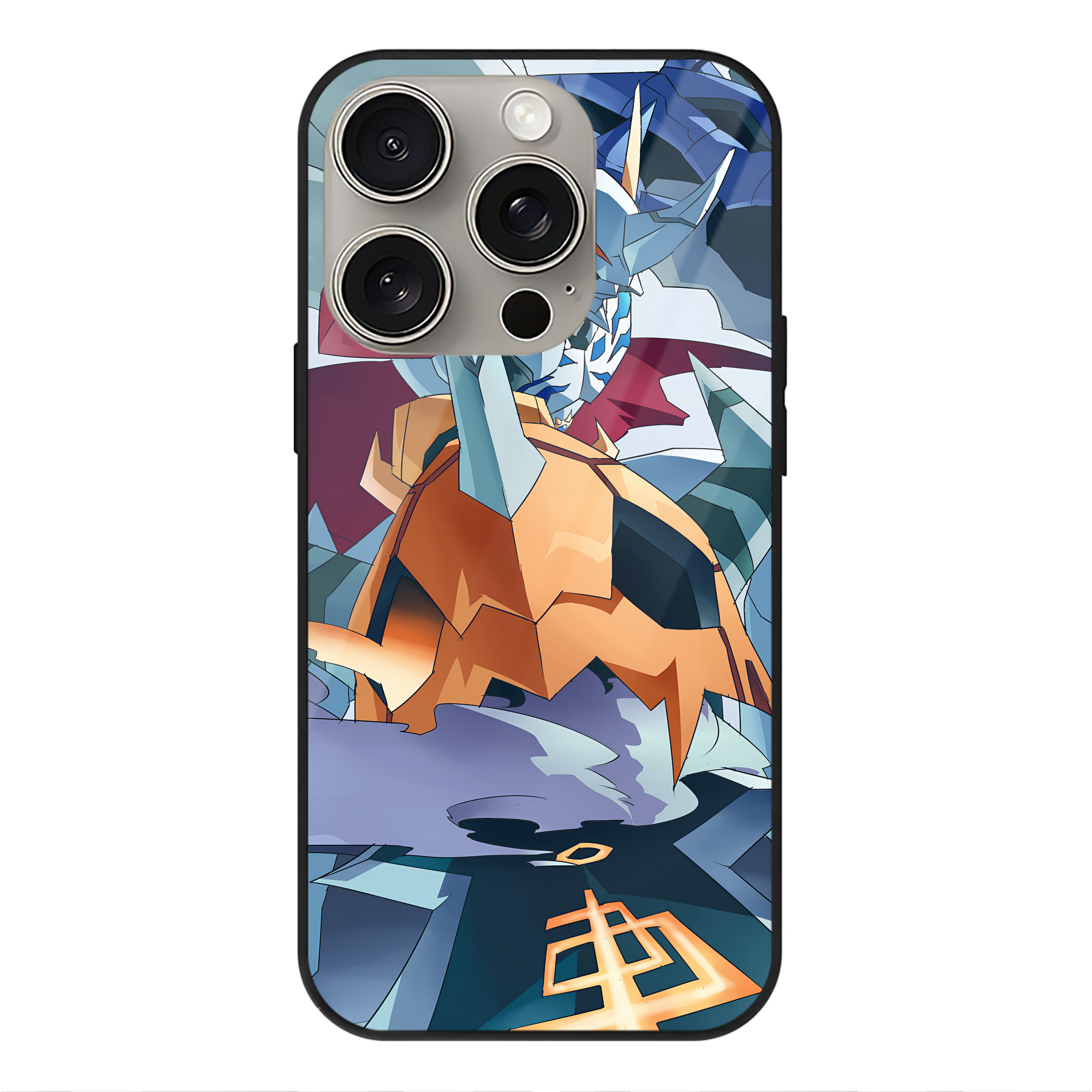 （画像用） Digimon デジタルモンスター/デジモン 【iPhone15Pro対応】スマホケース 耐衝撃＆黄変防止 背面ガラス
