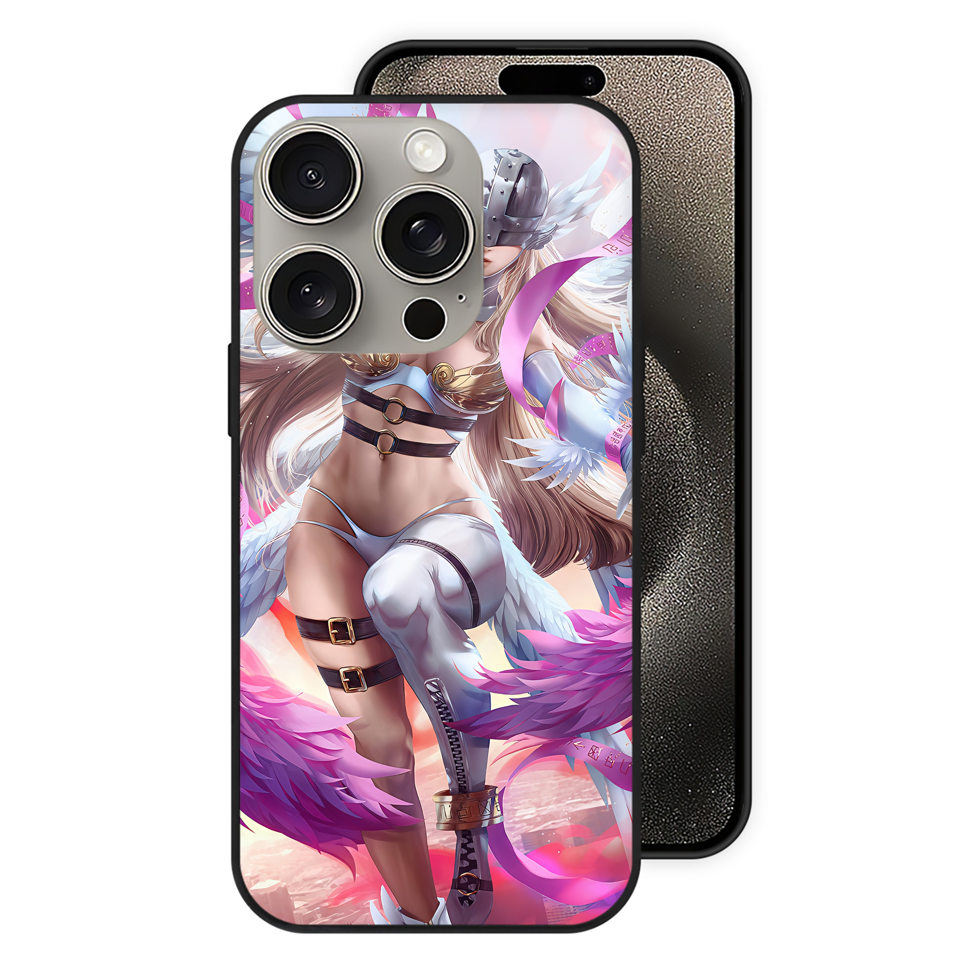 （画像用） Digimon デジタルモンスター/デジモン 【iPhone15Pro対応】スマホケース 耐衝撃＆黄変防止 背面ガラス