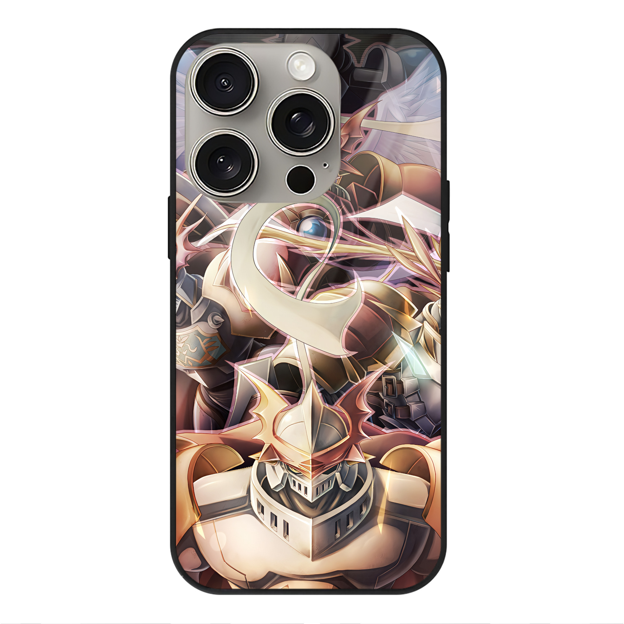 （画像用） Digimon デジタルモンスター/デジモン 【iPhone15Pro対応】スマホケース 耐衝撃＆黄変防止 背面ガラス