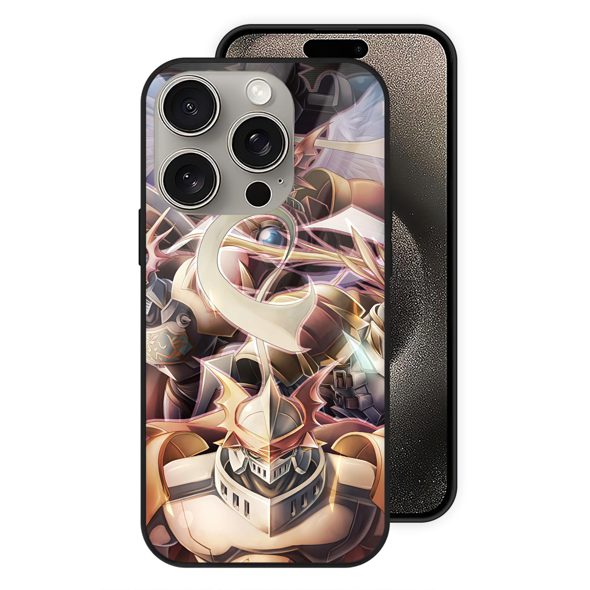 （画像用） Digimon デジタルモンスター/デジモン 【iPhone15Pro対応】スマホケース 耐衝撃＆黄変防止 背面ガラス