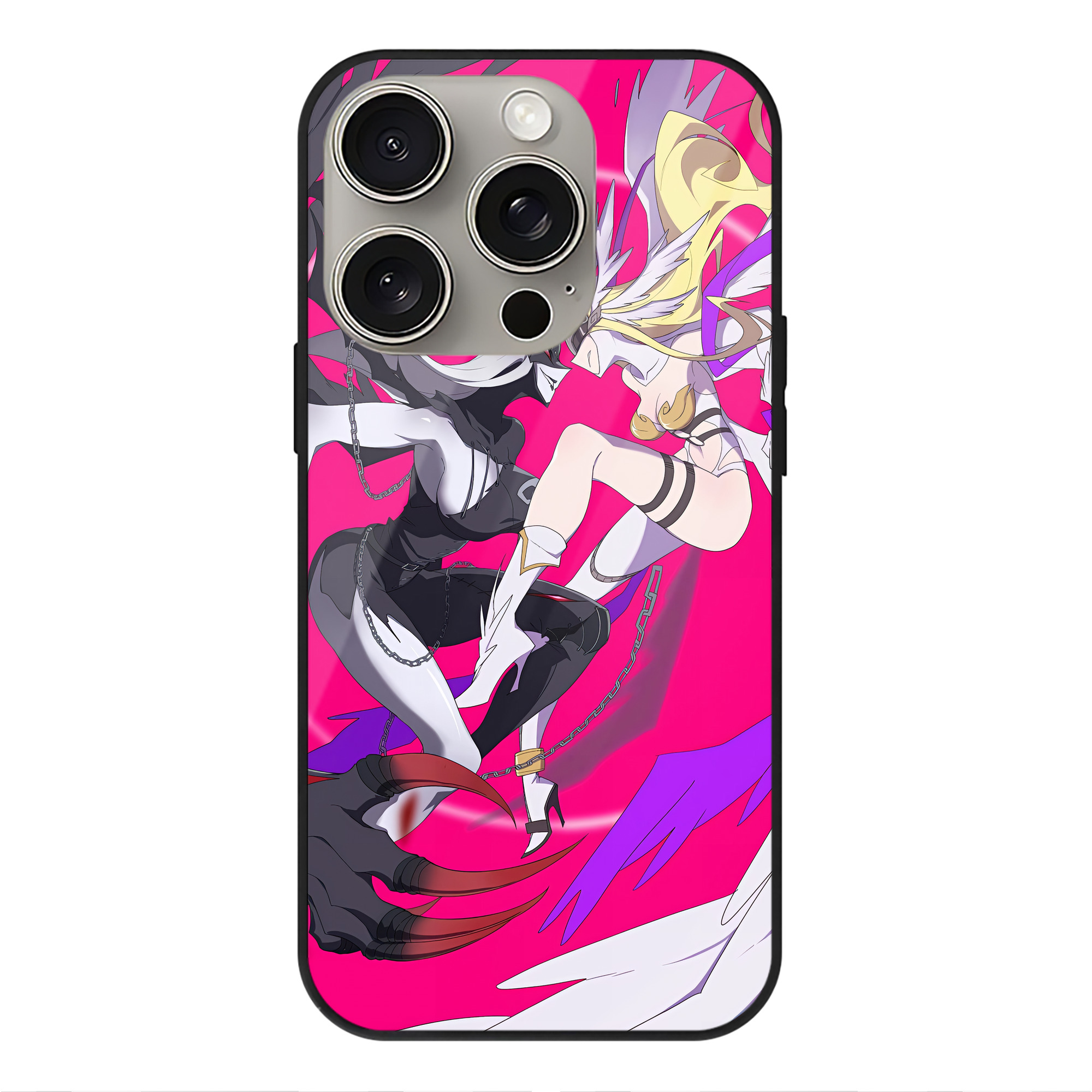 （画像用） Digimon デジタルモンスター/デジモン 【iPhone15Pro対応】スマホケース 耐衝撃＆黄変防止 背面ガラス