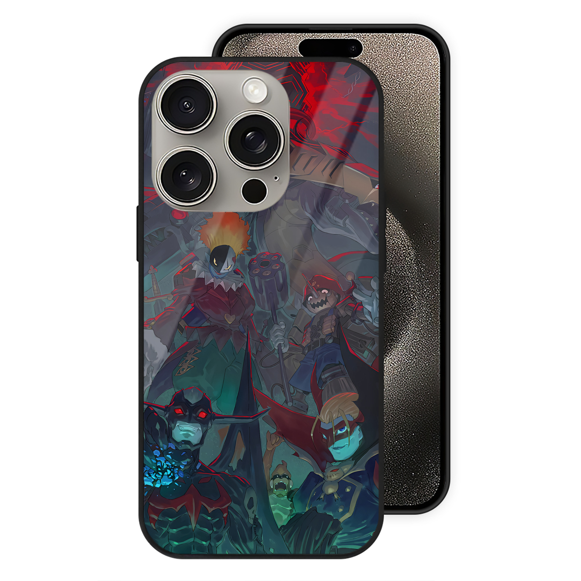 （画像用） Digimon デジタルモンスター/デジモン 【iPhone15Pro対応】スマホケース 耐衝撃＆黄変防止 背面ガラス