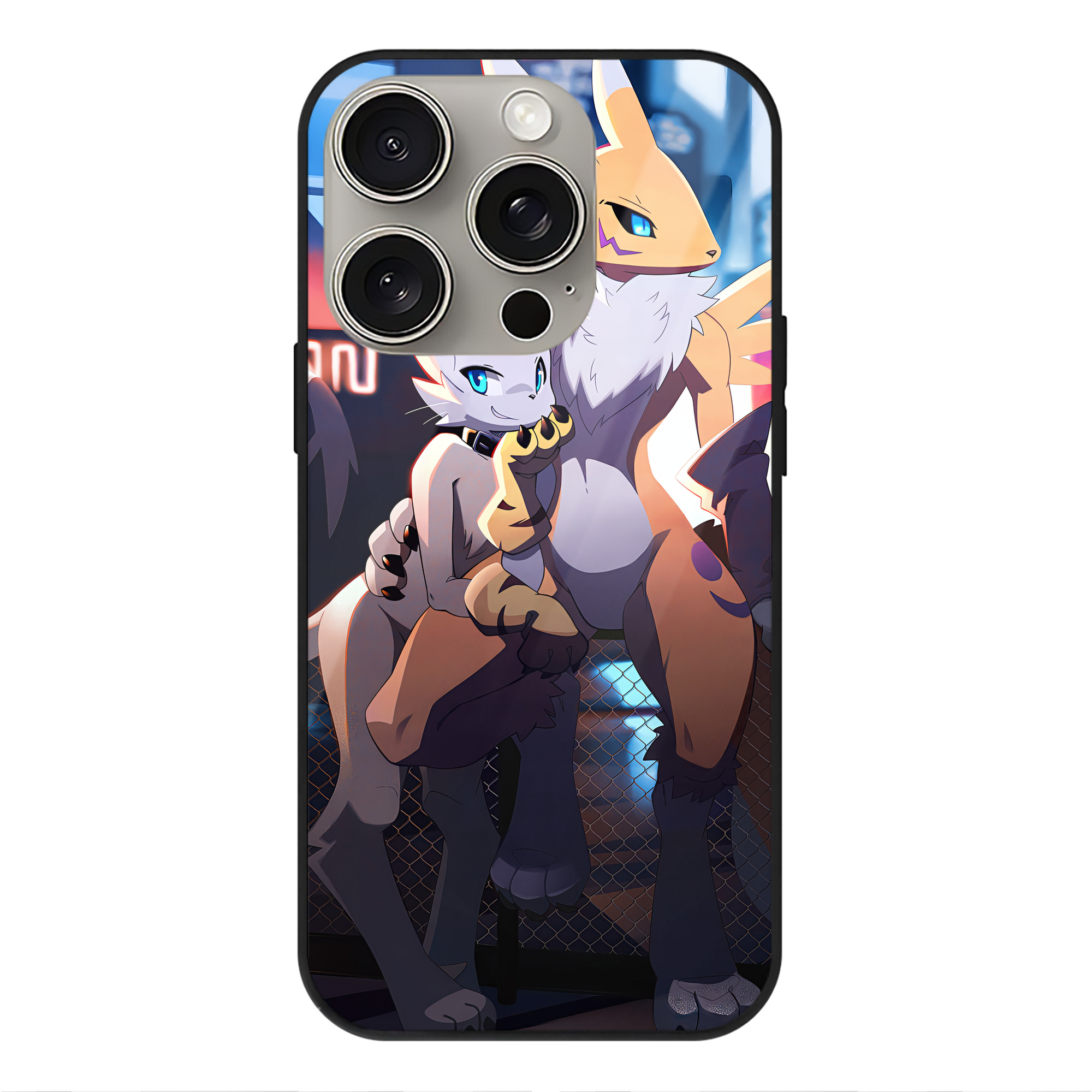 （画像用） Digimon デジタルモンスター/デジモン 【iPhone15Pro対応】スマホケース 耐衝撃＆黄変防止 背面ガラス