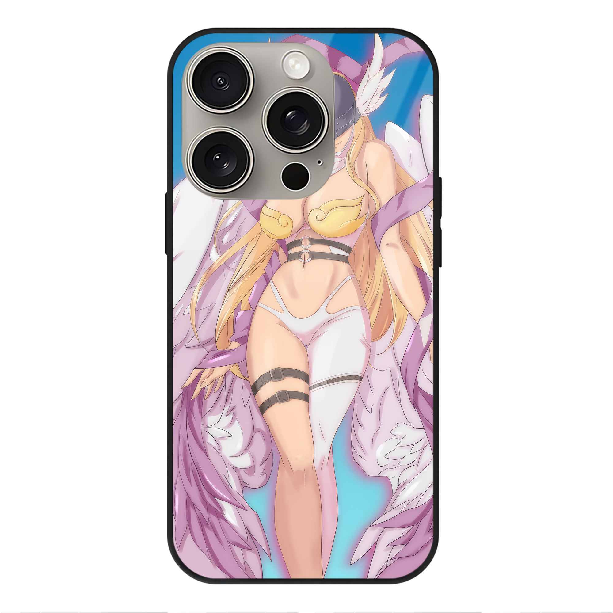 （画像用） Digimon デジタルモンスター/デジモン 【iPhone15Pro対応】スマホケース 耐衝撃＆黄変防止 背面ガラス