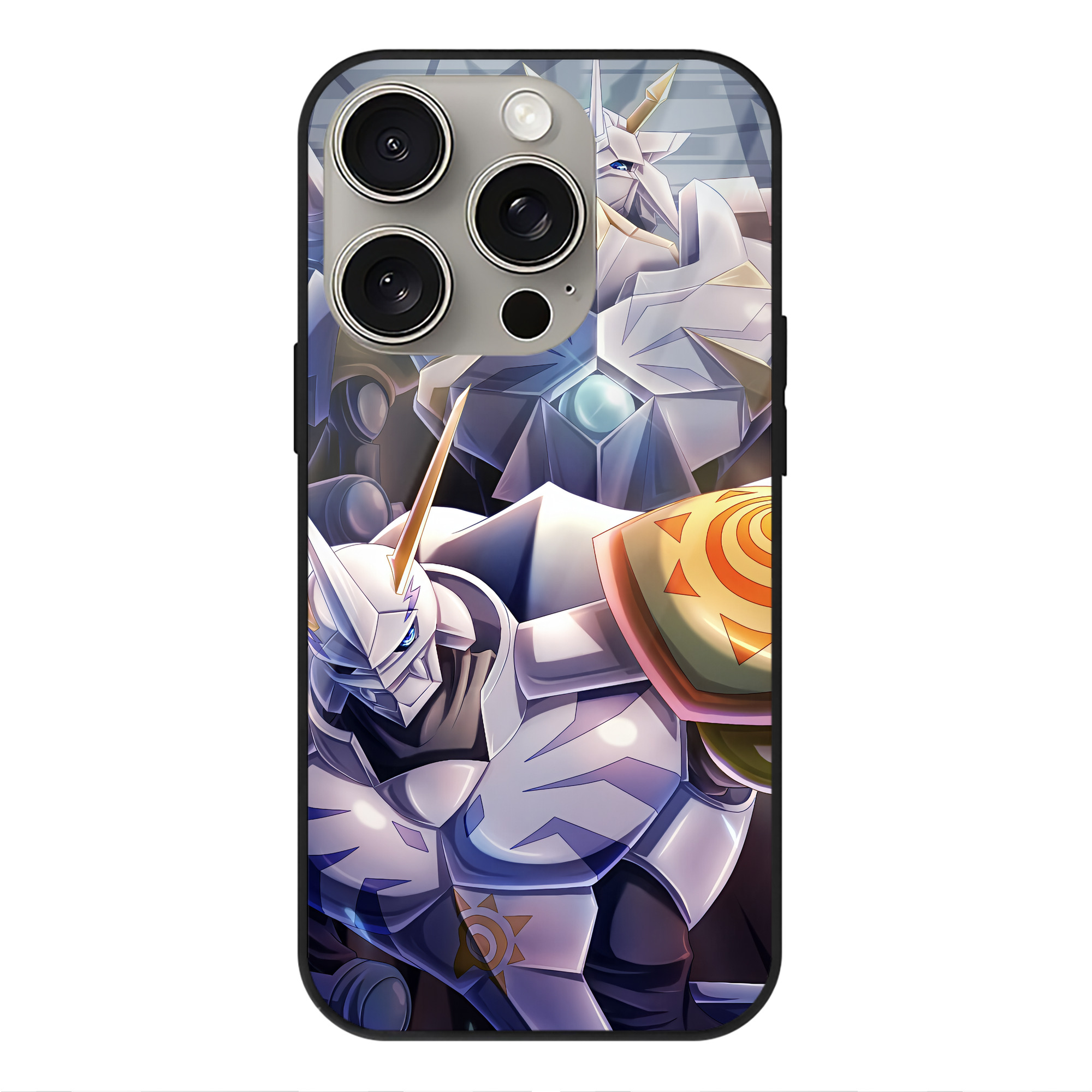 （画像用） Digimon デジタルモンスター/デジモン 【iPhone15Pro対応】スマホケース 耐衝撃＆黄変防止 背面ガラス