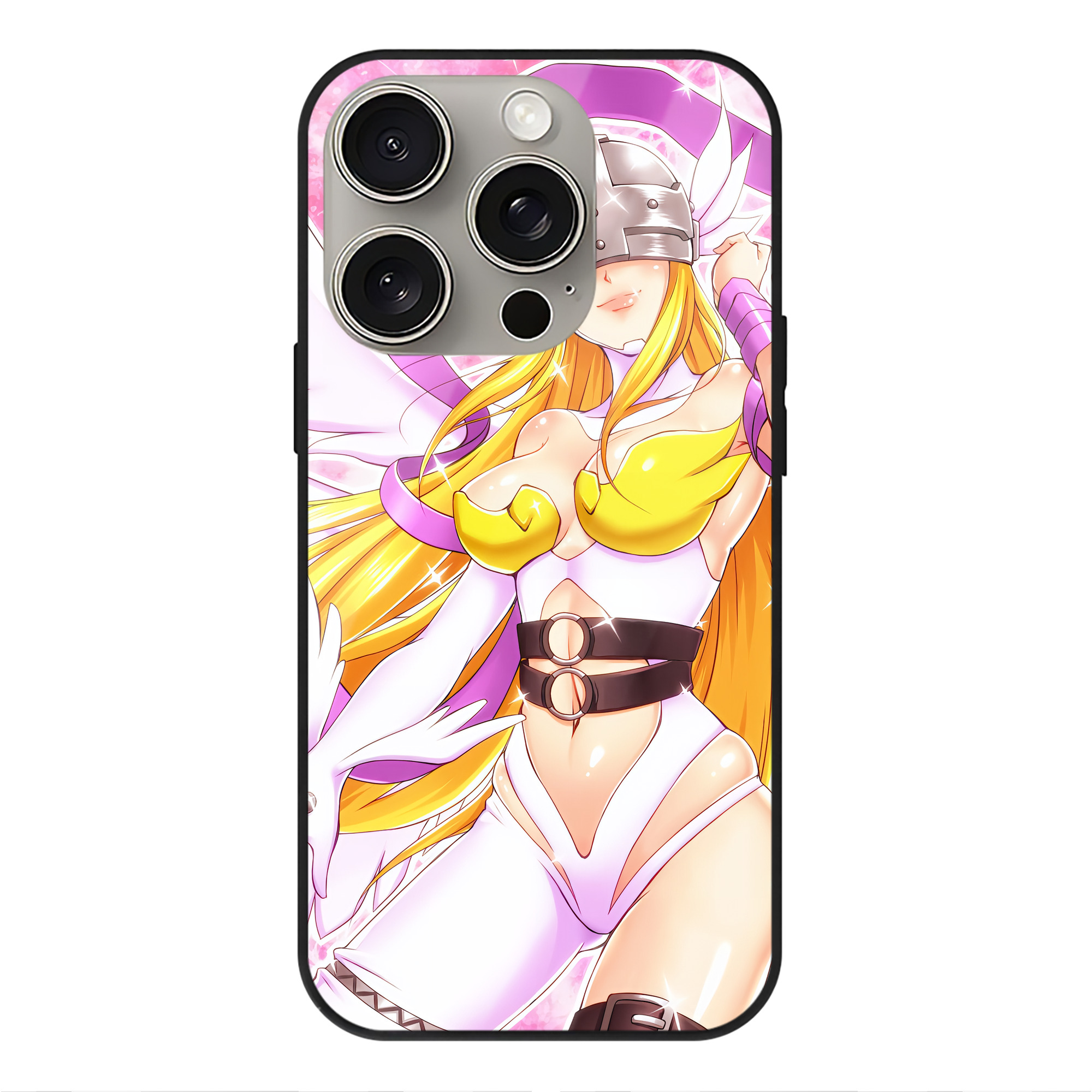 （画像用） Digimon デジタルモンスター/デジモン 【iPhone15Pro対応】スマホケース 耐衝撃＆黄変防止 背面ガラス