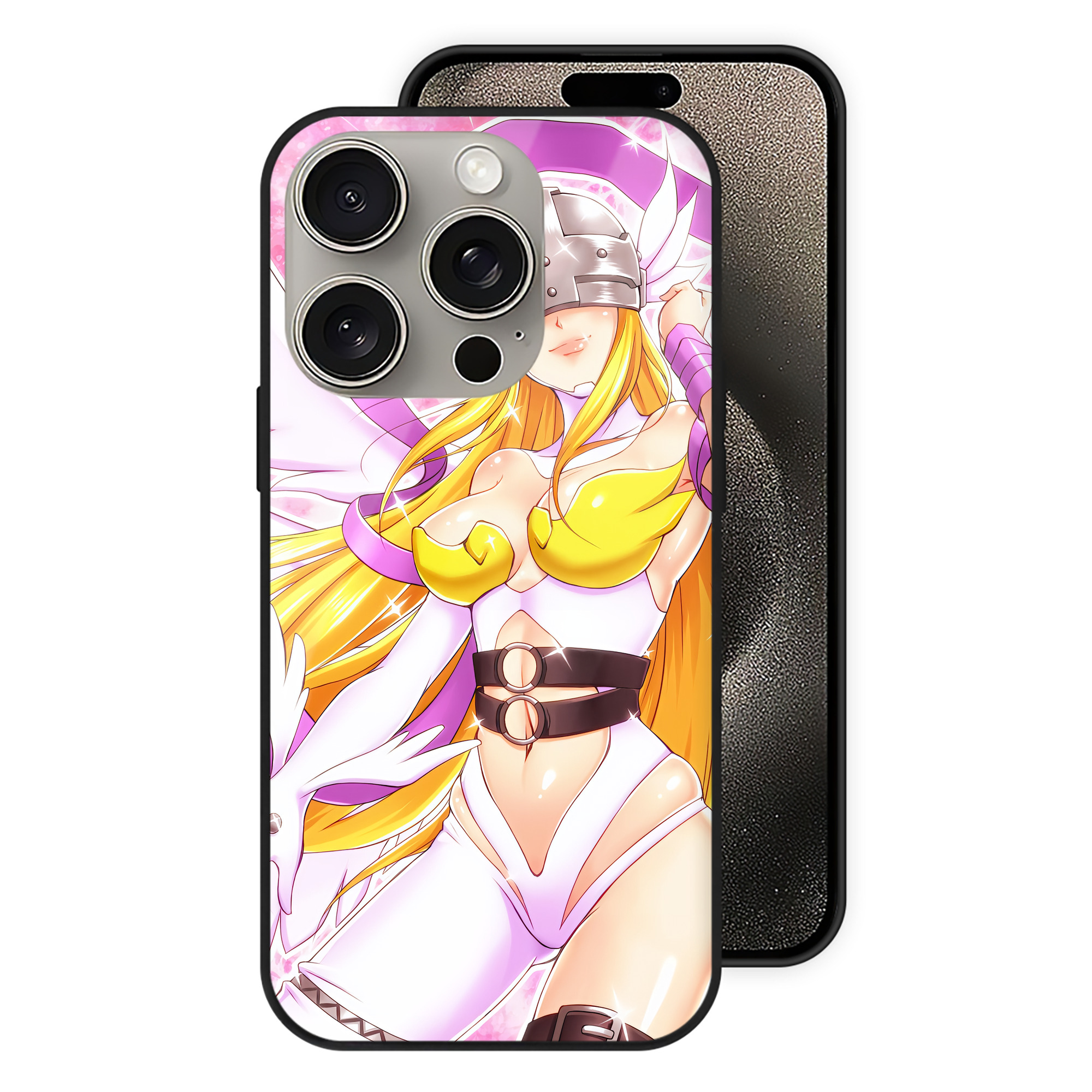 （画像用） Digimon デジタルモンスター/デジモン 【iPhone15Pro対応】スマホケース 耐衝撃＆黄変防止 背面ガラス