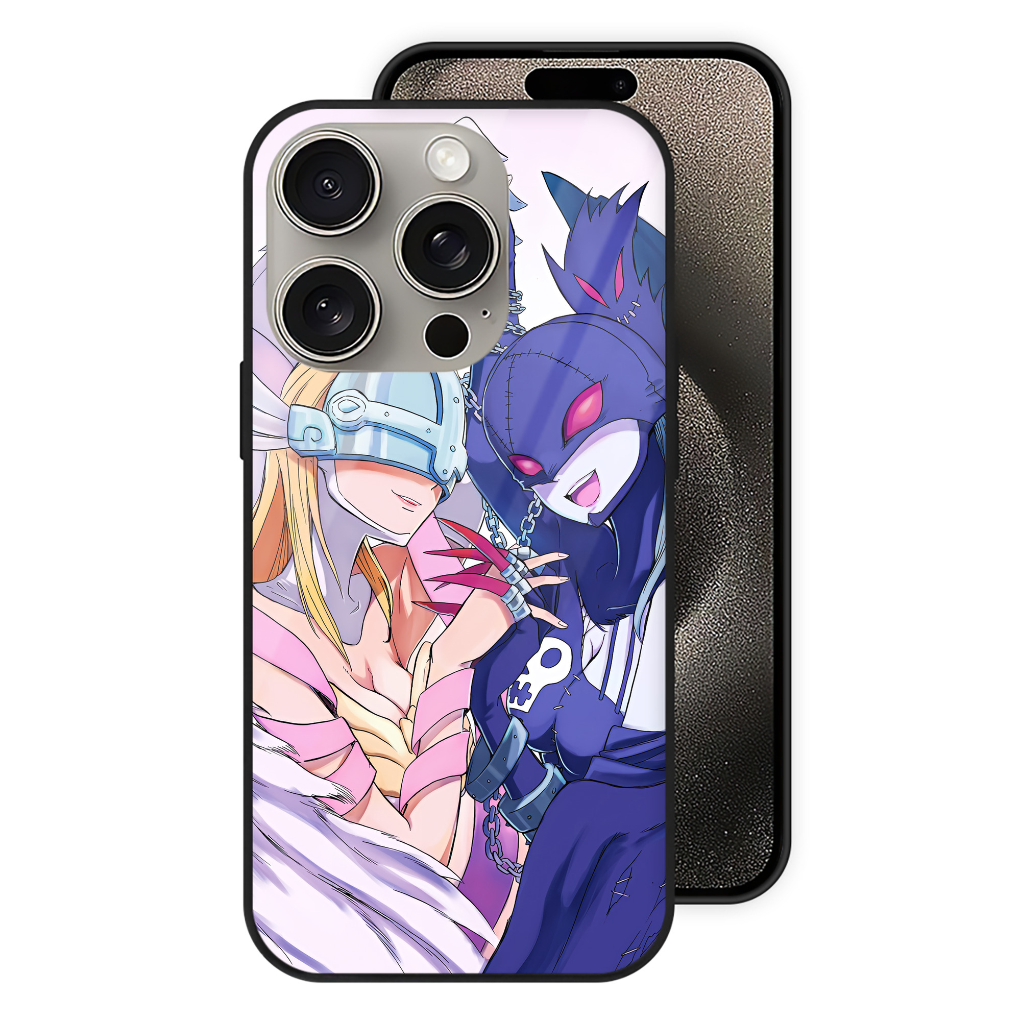 （画像用） Digimon デジタルモンスター/デジモン 【iPhone15Pro対応】スマホケース 耐衝撃＆黄変防止 背面ガラス