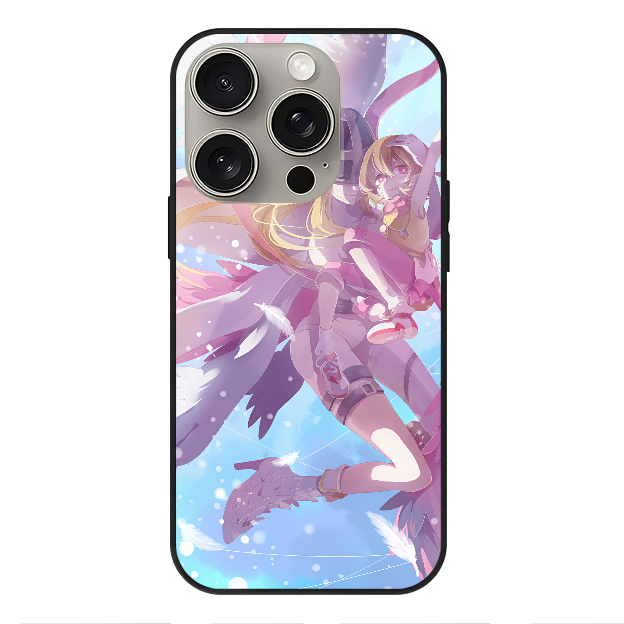 （画像用） Digimon デジタルモンスター/デジモン 【iPhone15Pro対応】スマホケース 耐衝撃＆黄変防止 背面ガラス