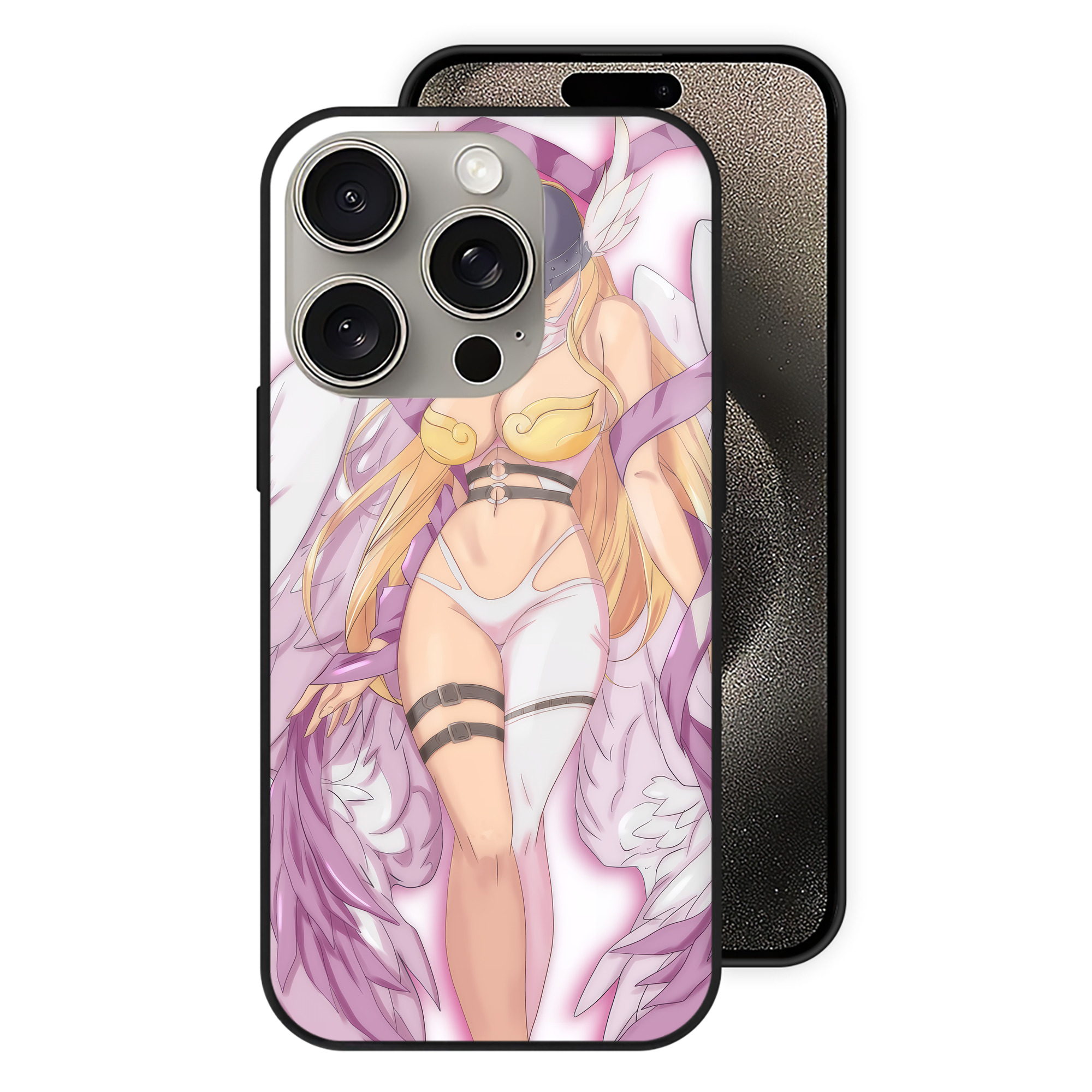 （画像用） Digimon デジタルモンスター/デジモン 【iPhone15Pro対応】スマホケース 耐衝撃＆黄変防止 背面ガラス