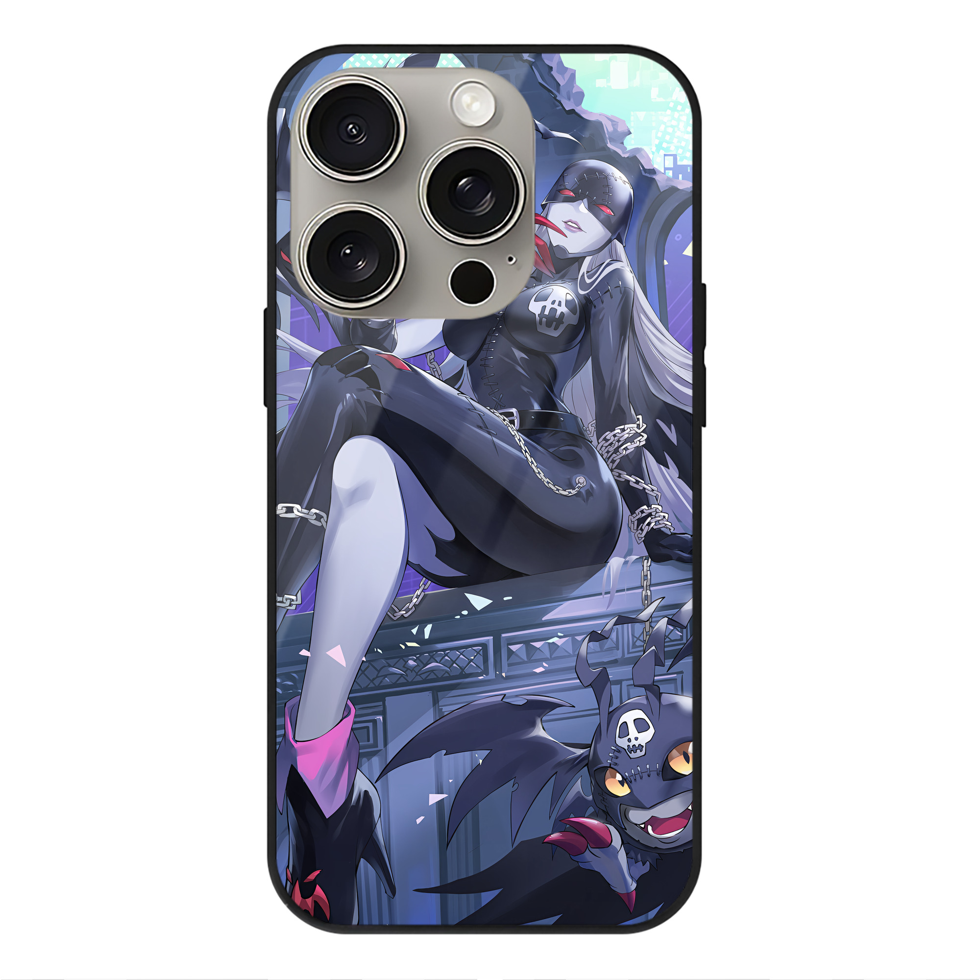 （画像用） Digimon デジタルモンスター/デジモン 【iPhone15Pro対応】スマホケース 耐衝撃＆黄変防止 背面ガラス
