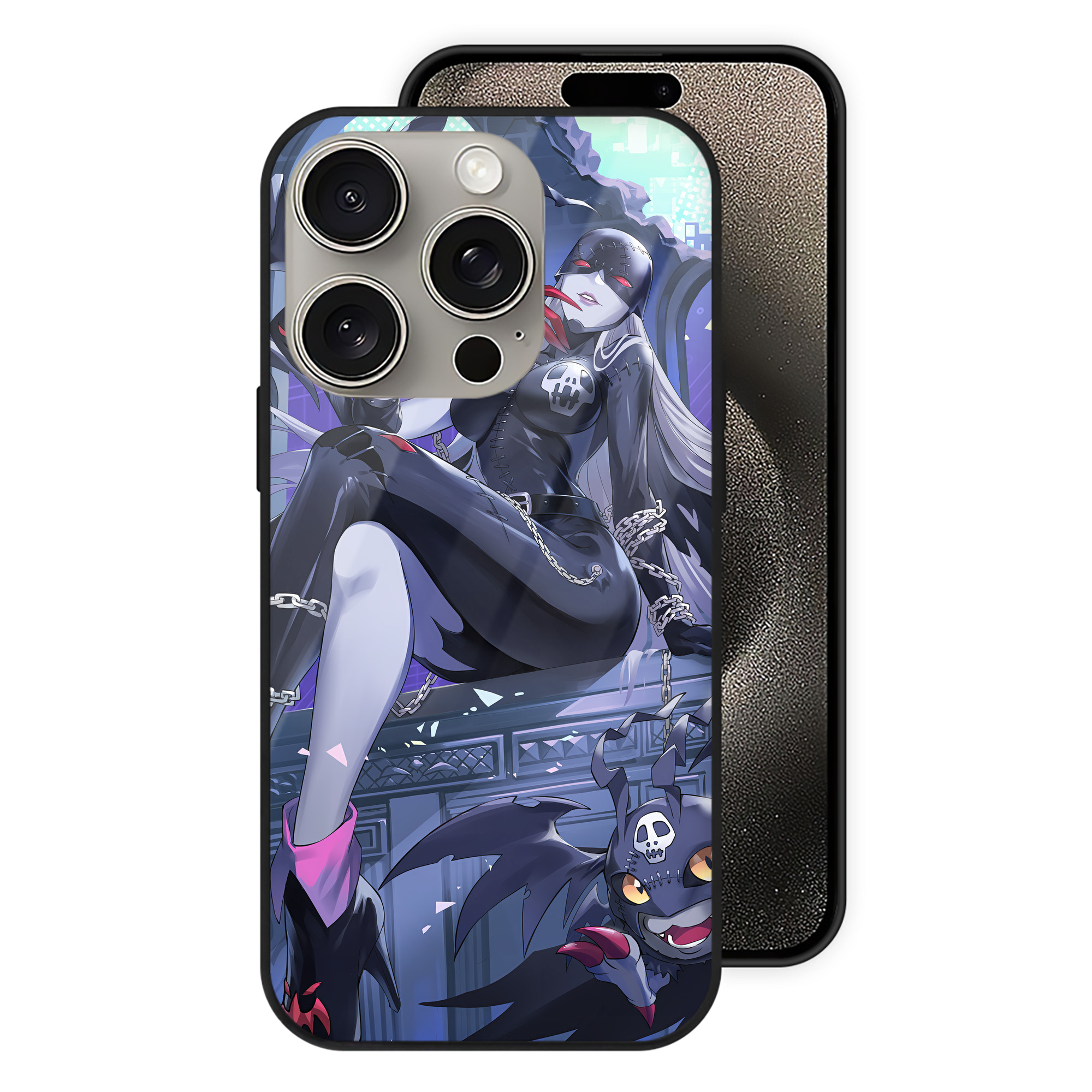 （画像用） Digimon デジタルモンスター/デジモン 【iPhone15Pro対応】スマホケース 耐衝撃＆黄変防止 背面ガラス