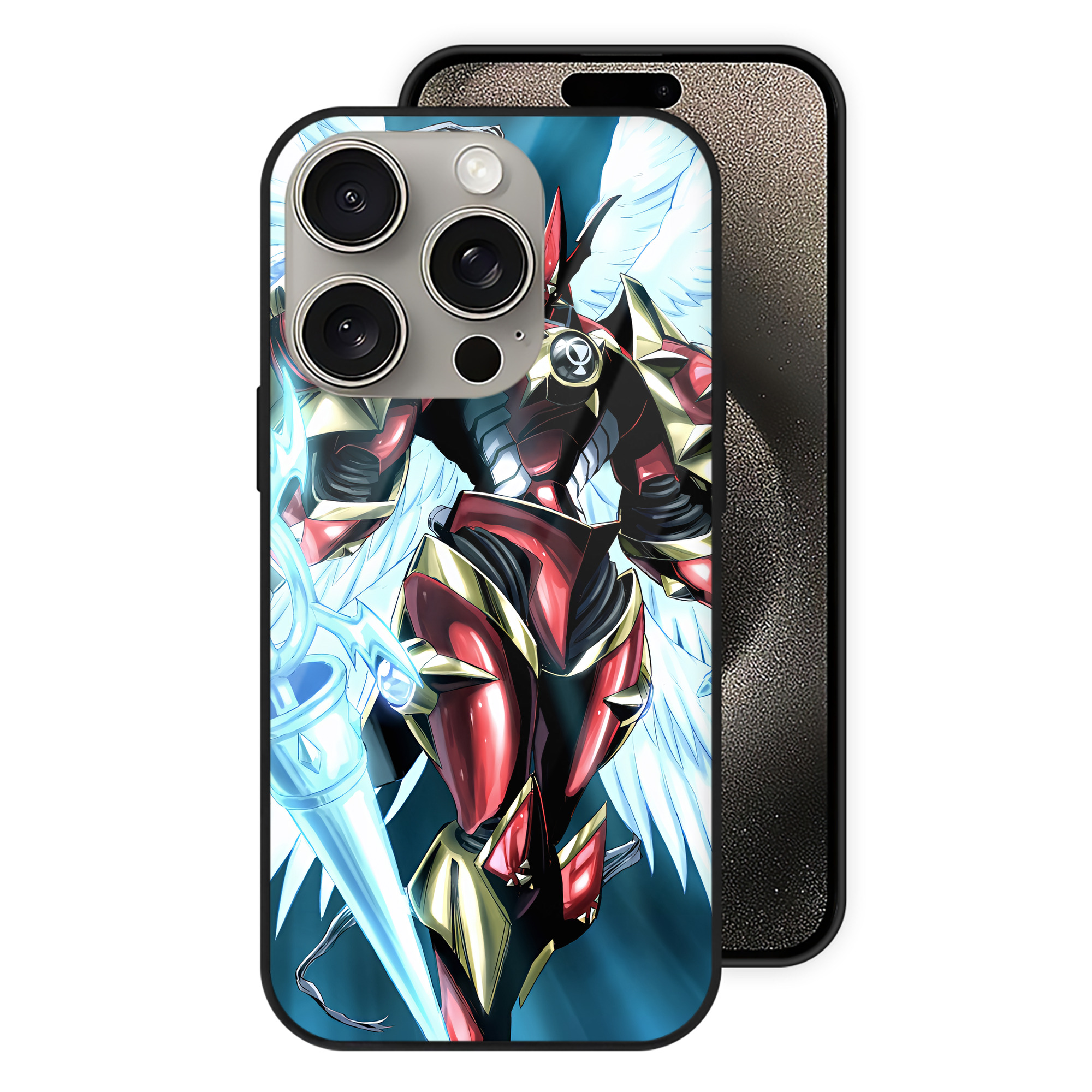 （画像用） Digimon デジタルモンスター/デジモン 【iPhone15Pro対応】スマホケース 耐衝撃＆黄変防止 背面ガラス
