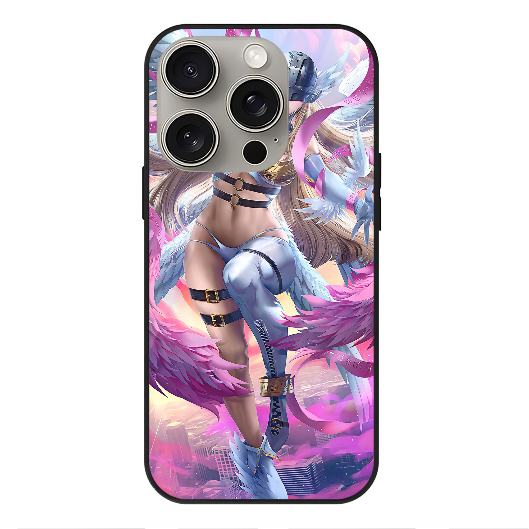 （画像用） Digimon デジタルモンスター/デジモン 【iPhone15Pro対応】スマホケース 耐衝撃＆黄変防止 背面ガラス