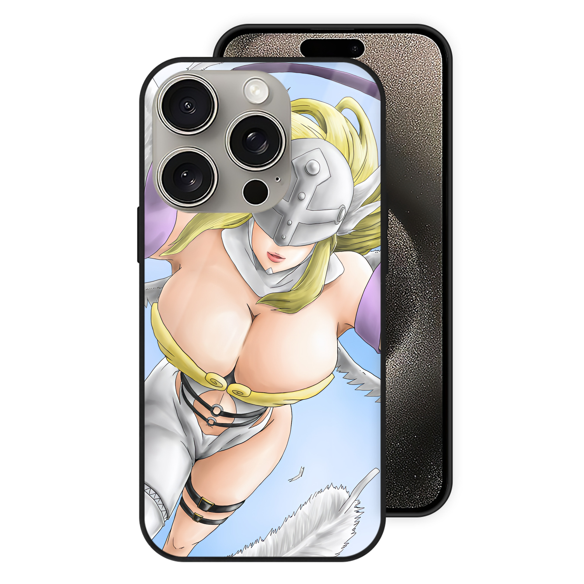 （画像用） Digimon デジタルモンスター/デジモン 【iPhone15Pro対応】スマホケース 耐衝撃＆黄変防止 背面ガラス