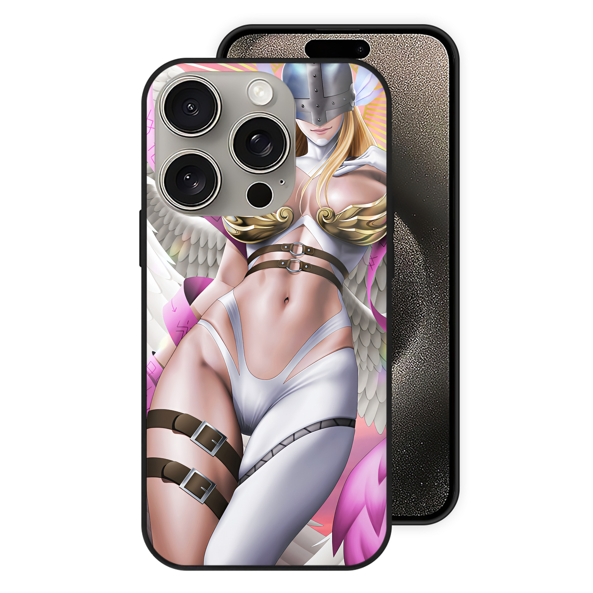 （画像用） Digimon デジタルモンスター/デジモン 【iPhone15Pro対応】スマホケース 耐衝撃＆黄変防止 背面ガラス