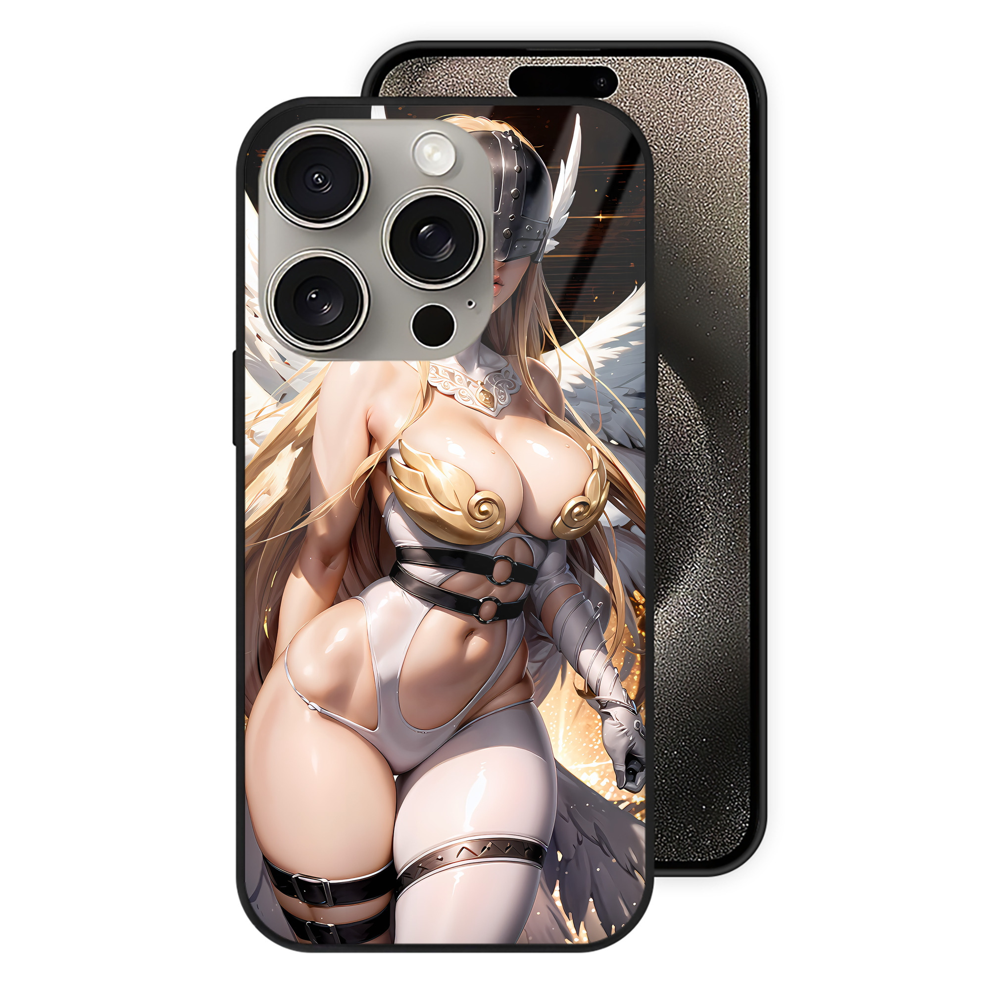 （画像用） Digimon デジタルモンスター/デジモン 【iPhone15Pro対応】スマホケース 耐衝撃＆黄変防止 背面ガラス