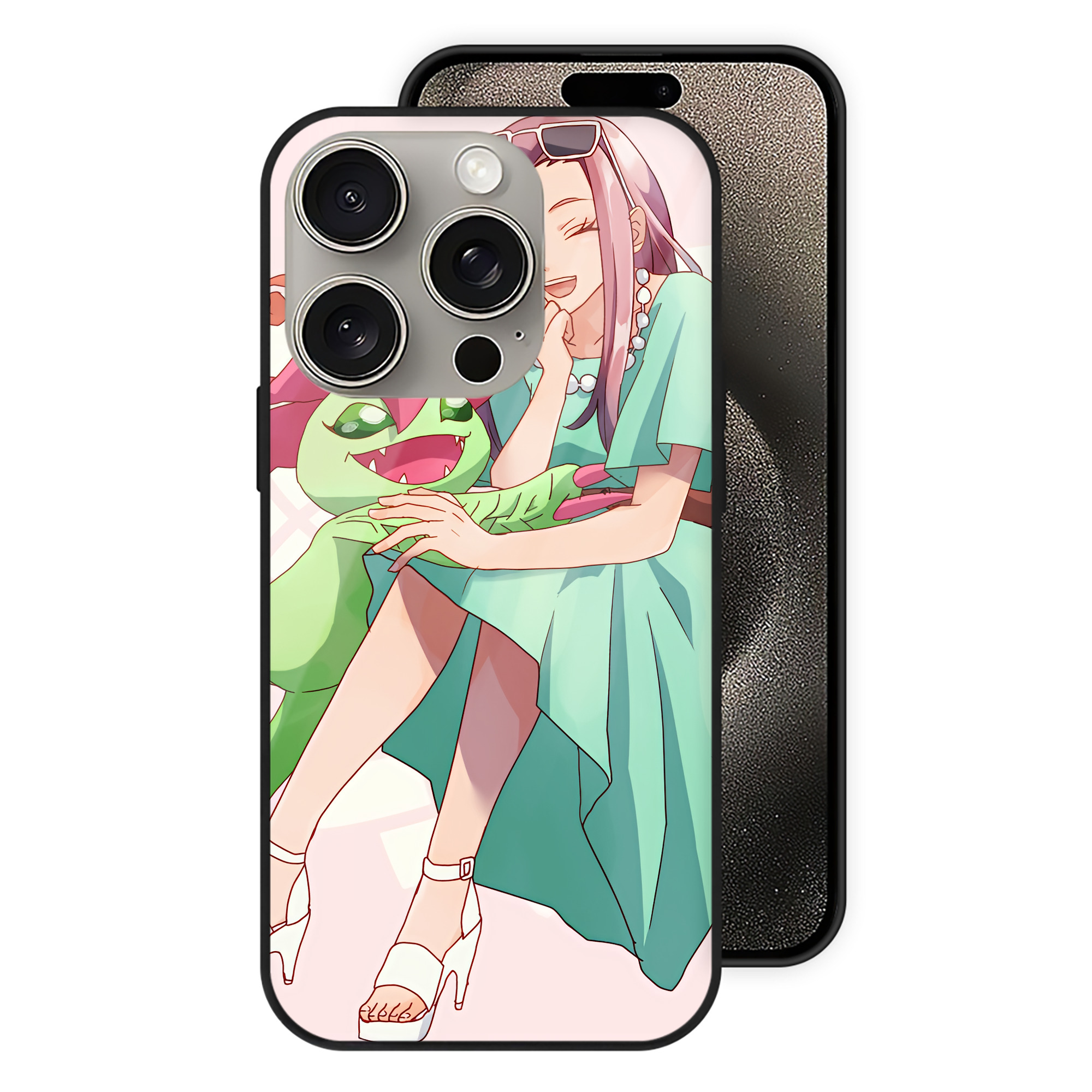 （画像用） Digimon デジタルモンスター/デジモン 【iPhone15Pro対応】スマホケース 耐衝撃＆黄変防止 背面ガラス