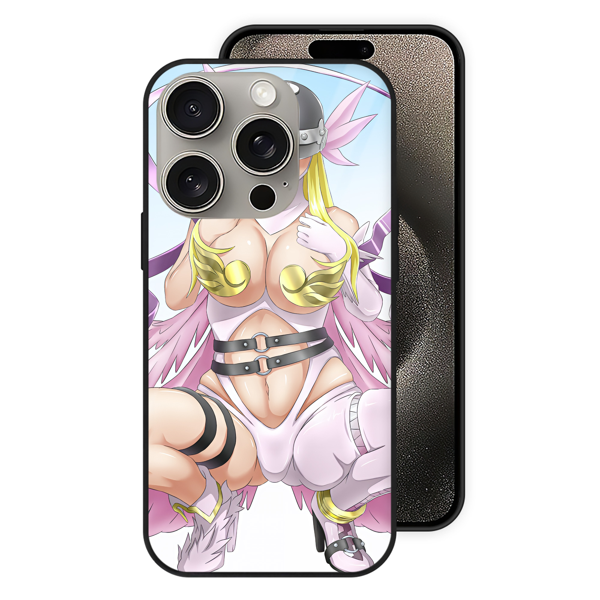 （画像用） Digimon デジタルモンスター/デジモン 【iPhone15Pro対応】スマホケース 耐衝撃＆黄変防止 背面ガラス
