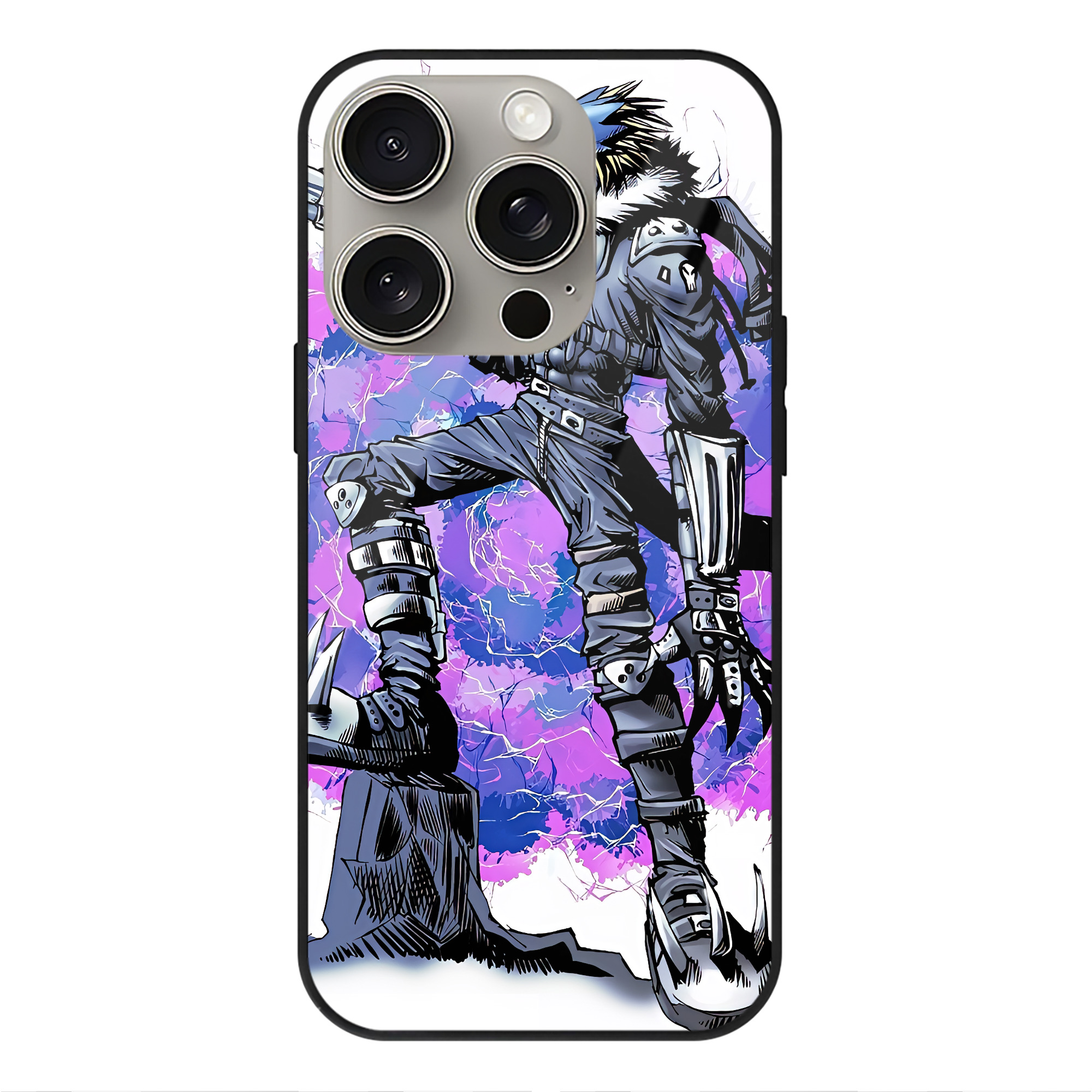 （画像用） Digimon デジタルモンスター/デジモン 【iPhone15Pro対応】スマホケース 耐衝撃＆黄変防止 背面ガラス