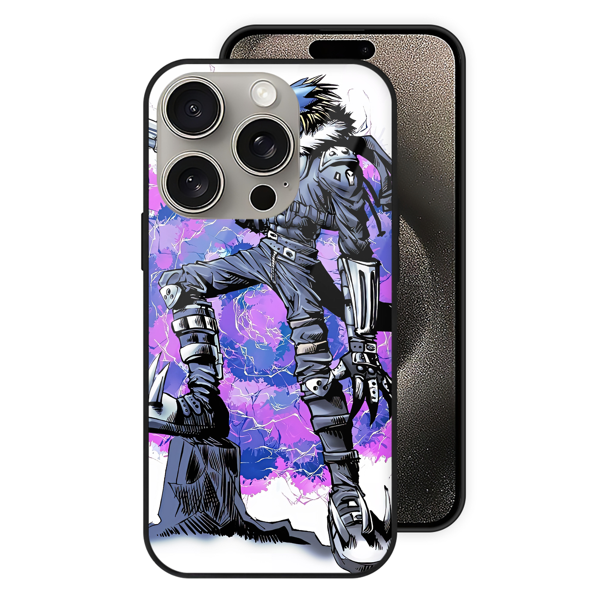 （画像用） Digimon デジタルモンスター/デジモン 【iPhone15Pro対応】スマホケース 耐衝撃＆黄変防止 背面ガラス
