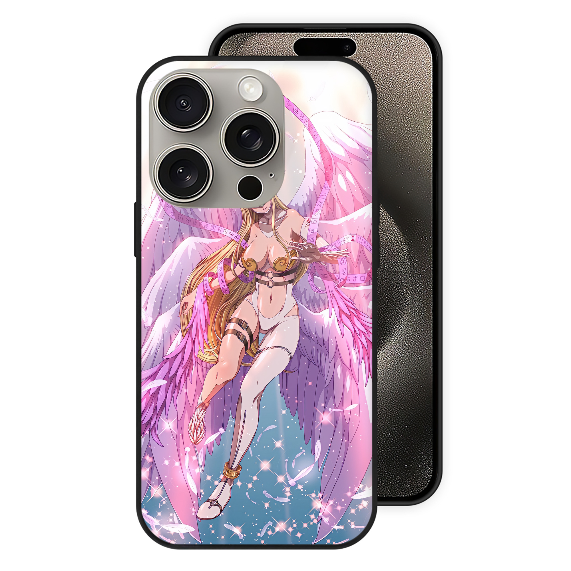 （画像用） Digimon デジタルモンスター/デジモン 【iPhone15Pro対応】スマホケース 耐衝撃＆黄変防止 背面ガラス