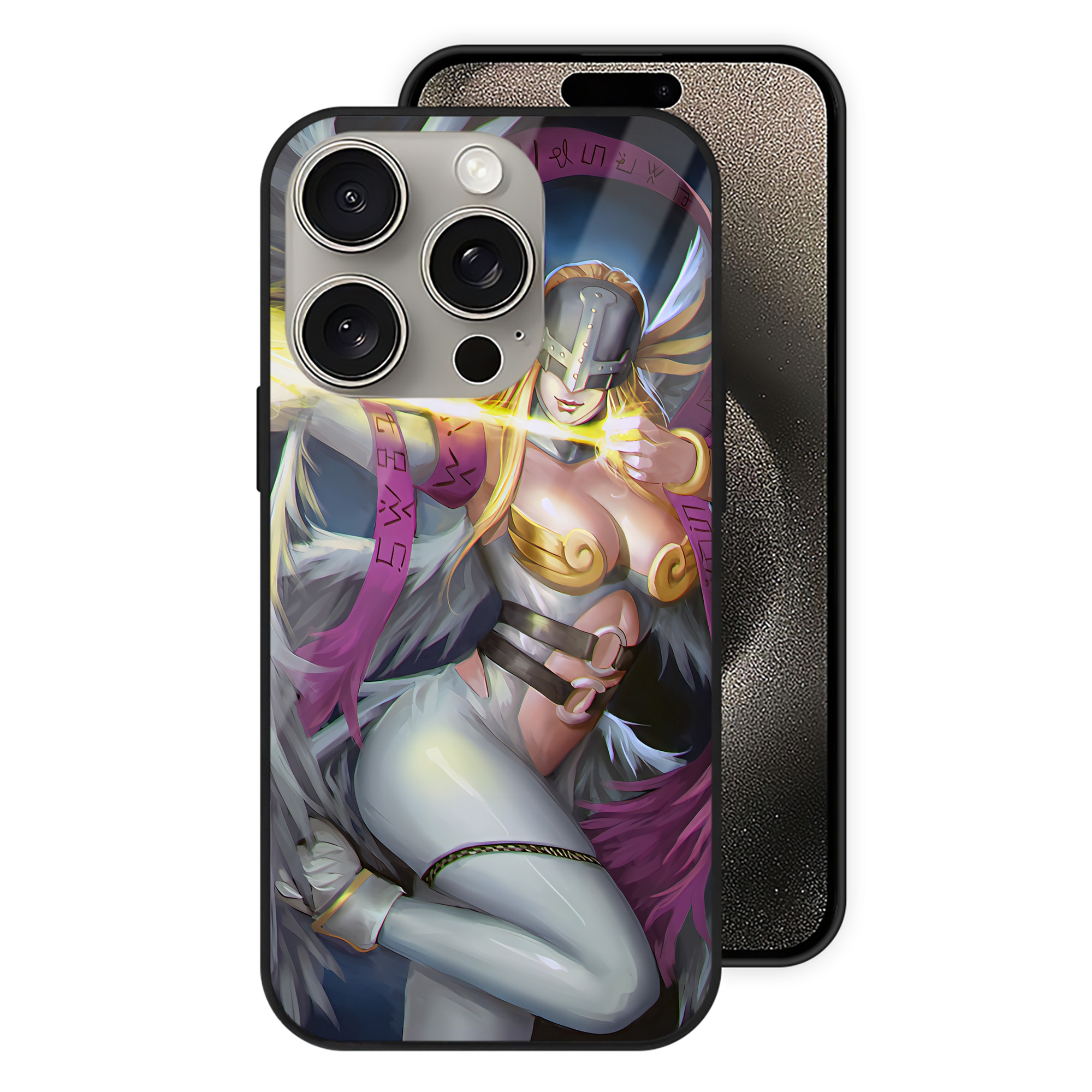 （画像用） Digimon デジタルモンスター/デジモン 【iPhone15Pro対応】スマホケース 耐衝撃＆黄変防止 背面ガラス