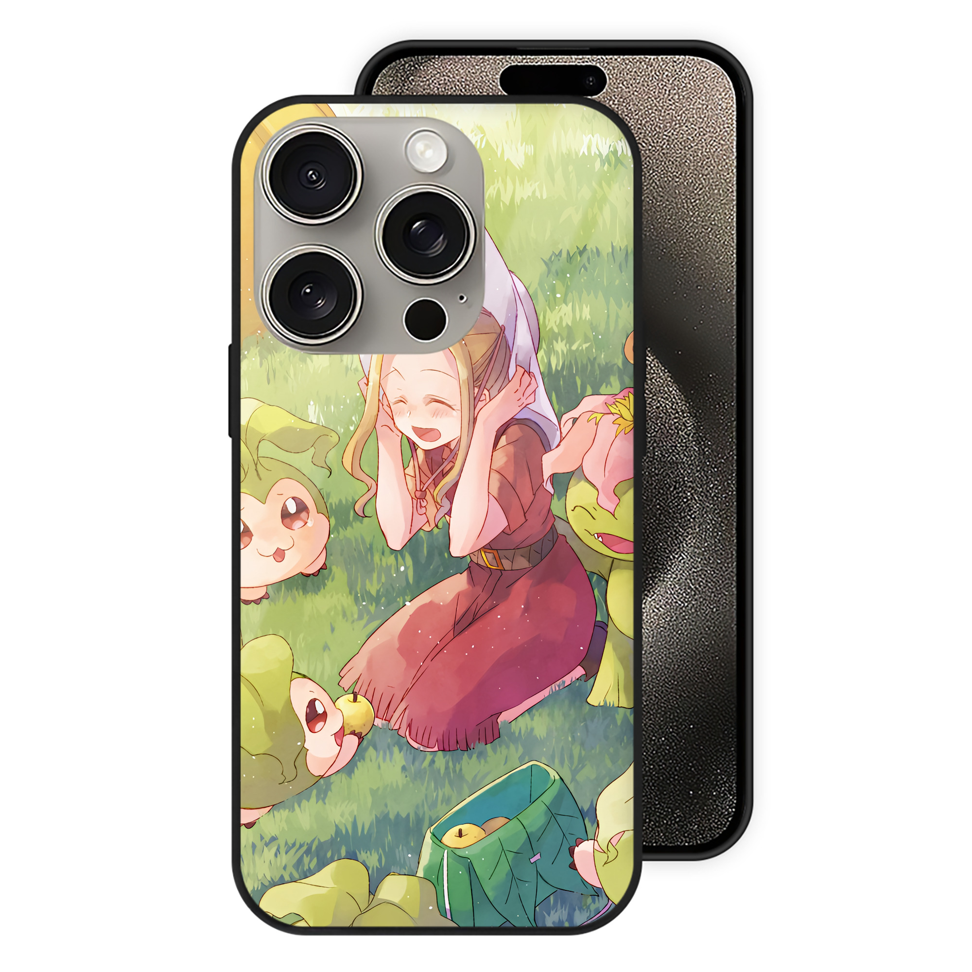（画像用） Digimon デジタルモンスター/デジモン 【iPhone15Pro対応】スマホケース 耐衝撃＆黄変防止 背面ガラス