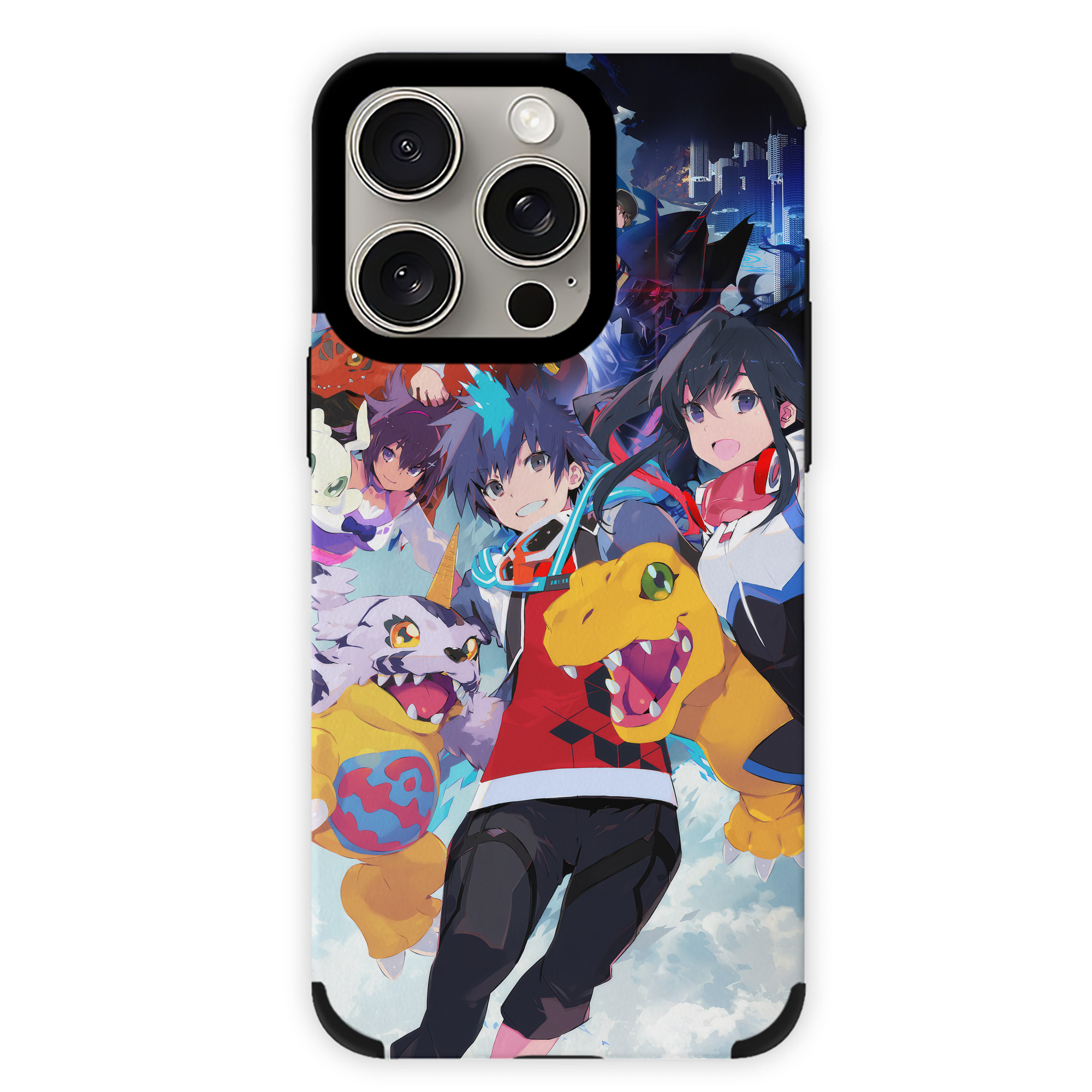（画像用） Digimon デジタルモンスター/デジモン 【iPhone15ProMax対応】 PUレザー スマホケース 耐衝撃＆黄変防止