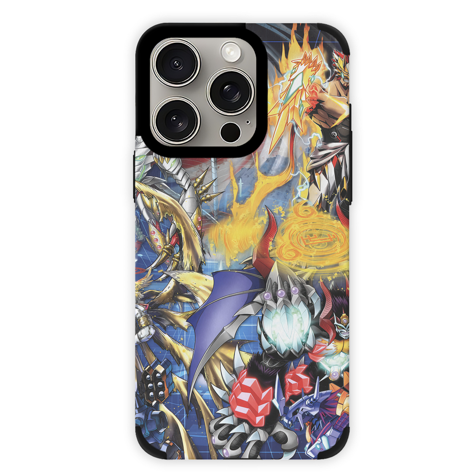 （画像用） Digimon デジタルモンスター/デジモン 【iPhone15ProMax対応】 PUレザー スマホケース 耐衝撃＆黄変防止