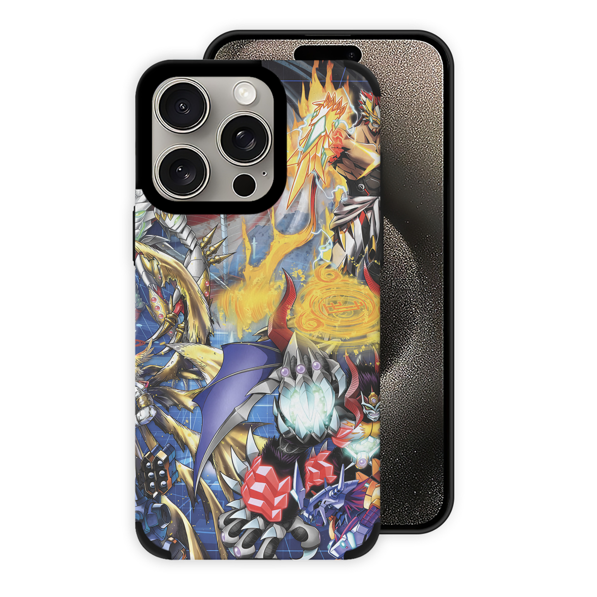 （画像用） Digimon デジタルモンスター/デジモン 【iPhone15ProMax対応】 PUレザー スマホケース 耐衝撃＆黄変防止