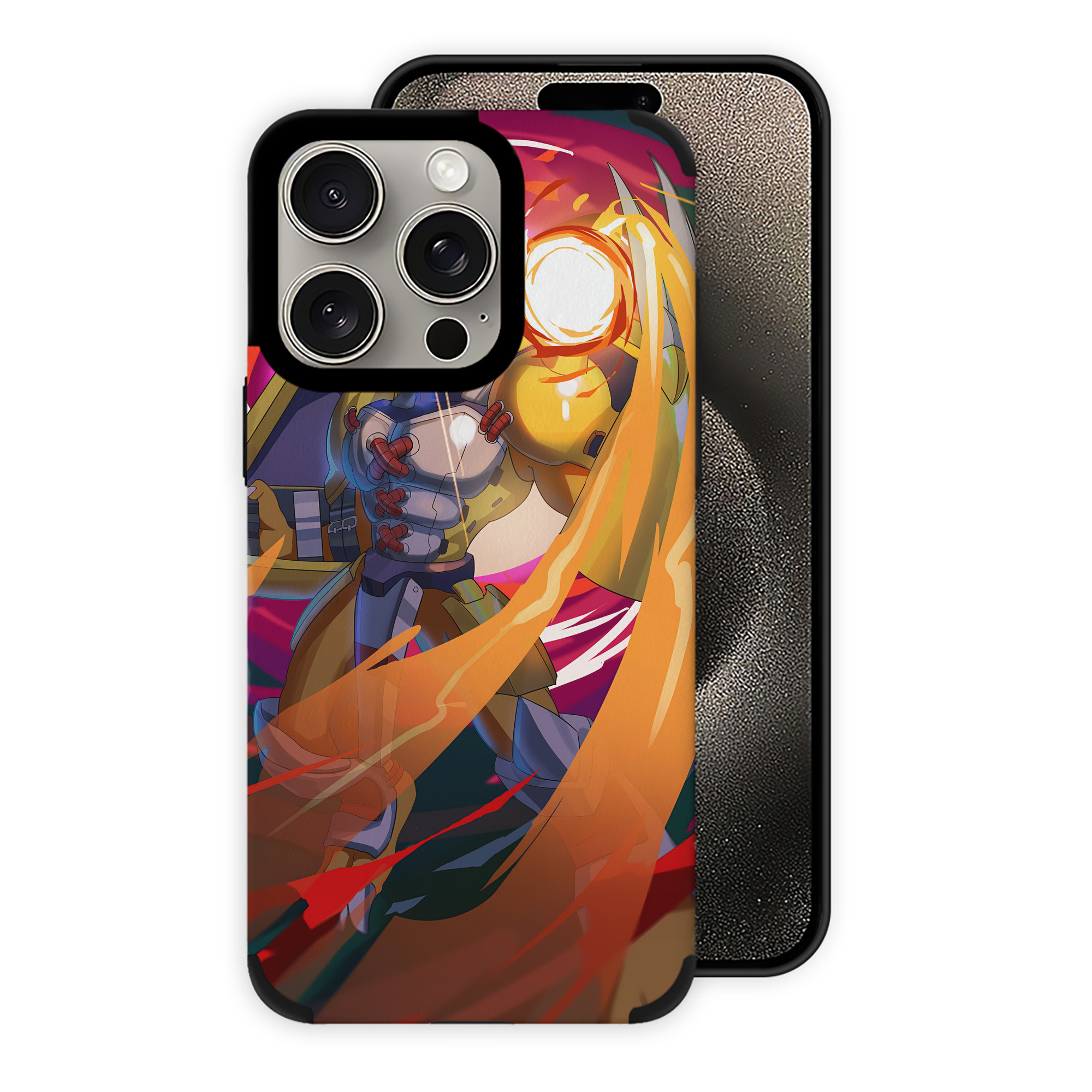 （画像用） Digimon デジタルモンスター/デジモン 【iPhone15ProMax対応】 PUレザー スマホケース 耐衝撃＆黄変防止