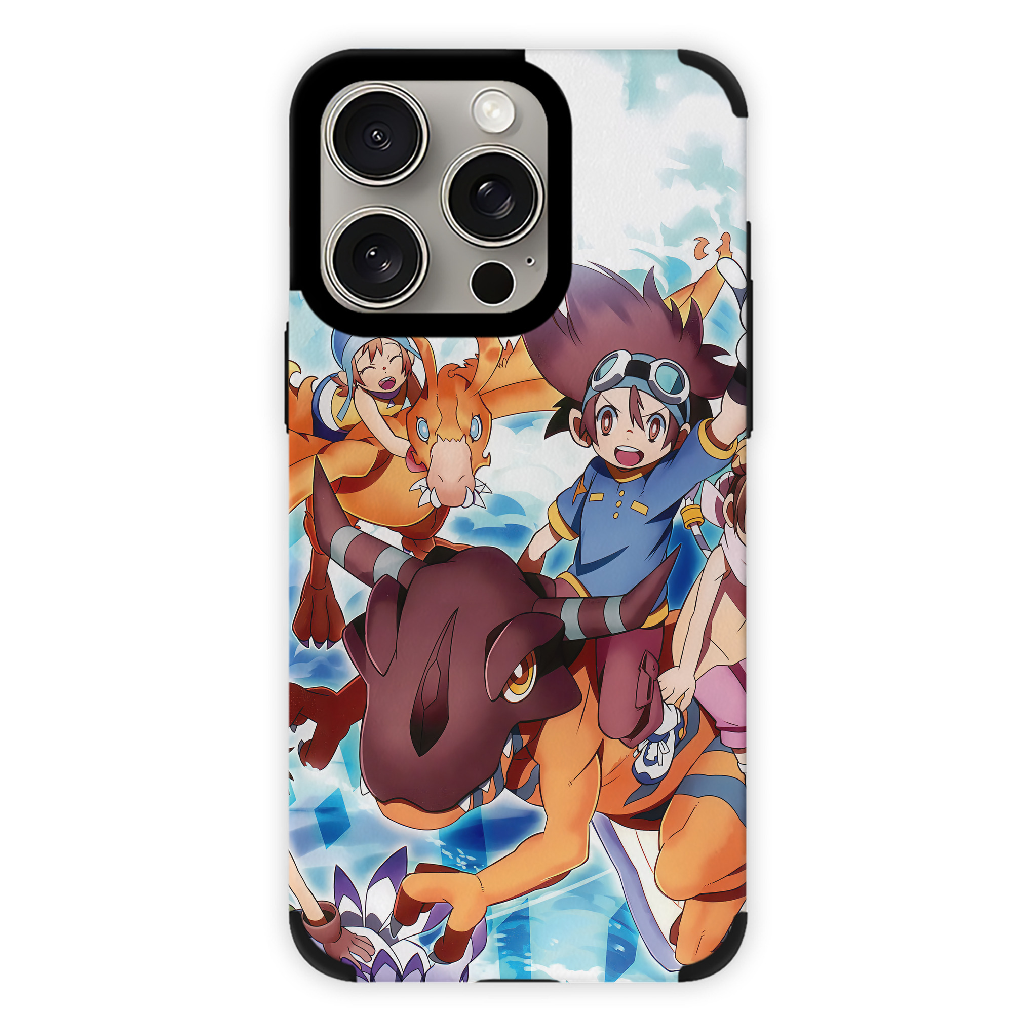 （画像用） Digimon デジタルモンスター/デジモン 【iPhone15ProMax対応】 PUレザー スマホケース 耐衝撃＆黄変防止