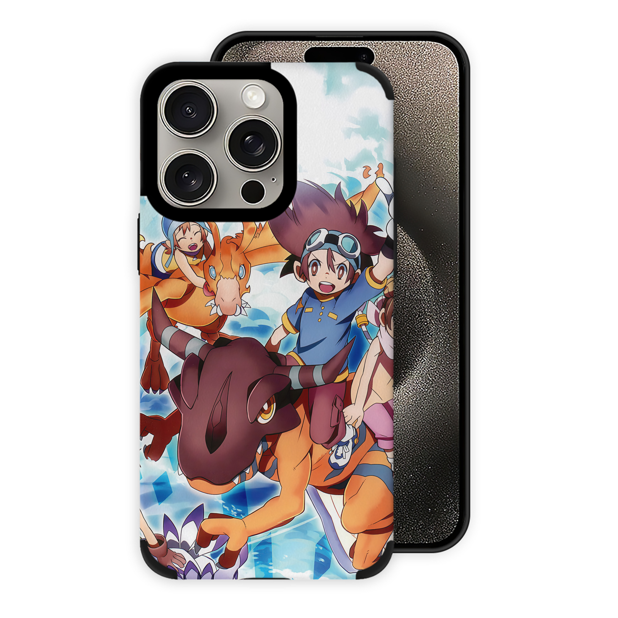 （画像用） Digimon デジタルモンスター/デジモン 【iPhone15ProMax対応】 PUレザー スマホケース 耐衝撃＆黄変防止