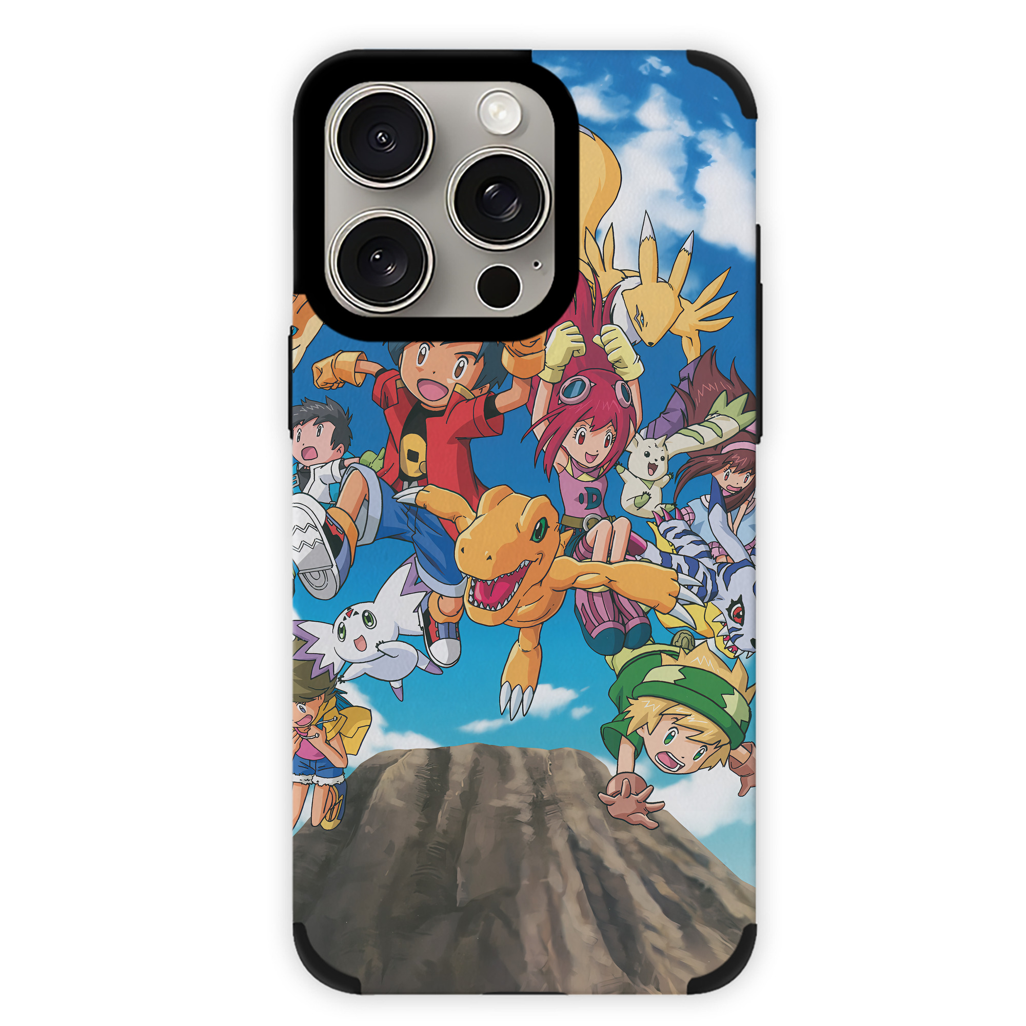 （画像用） Digimon デジタルモンスター/デジモン 【iPhone15ProMax対応】 PUレザー スマホケース 耐衝撃＆黄変防止