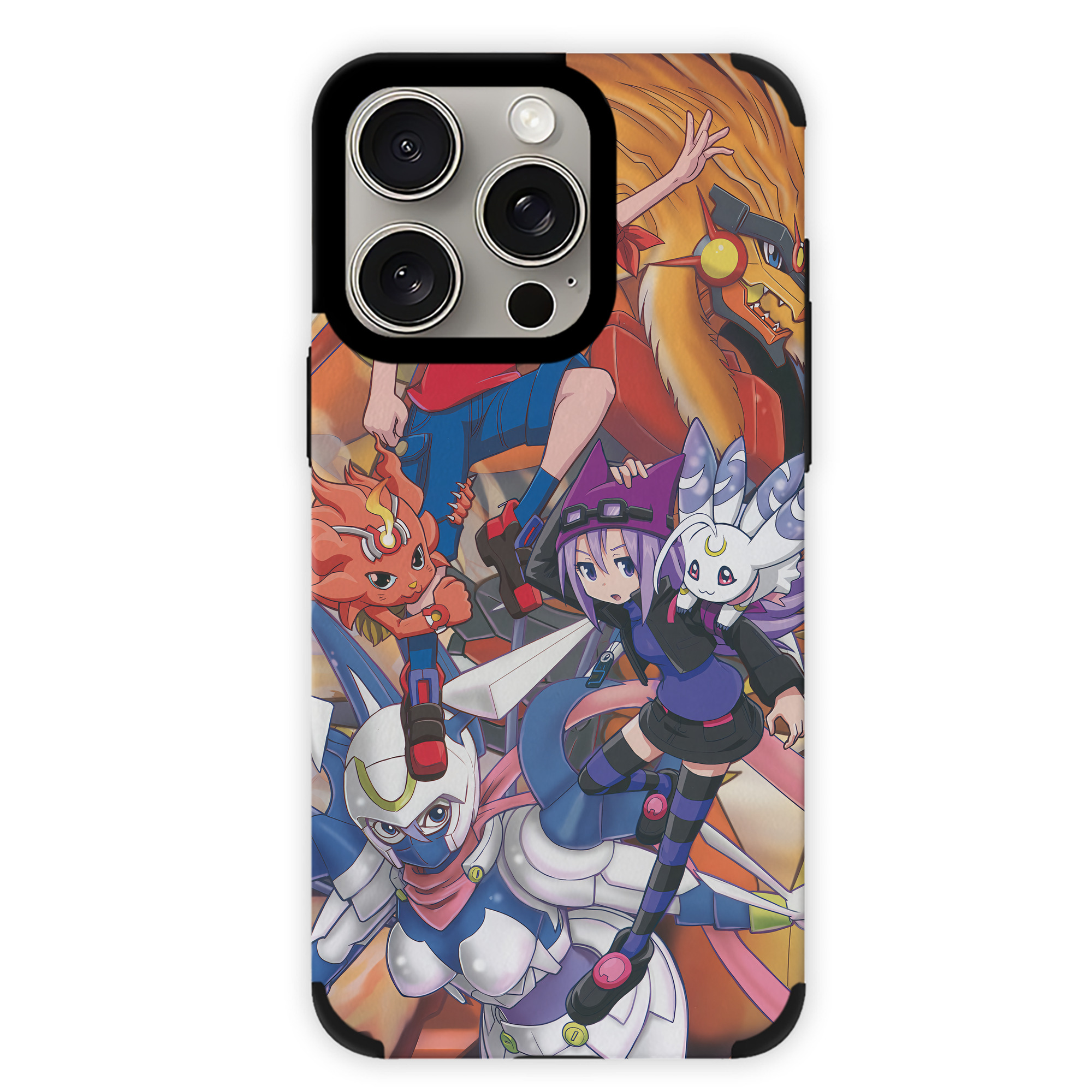 （画像用） Digimon デジタルモンスター/デジモン 【iPhone15ProMax対応】 PUレザー スマホケース 耐衝撃＆黄変防止