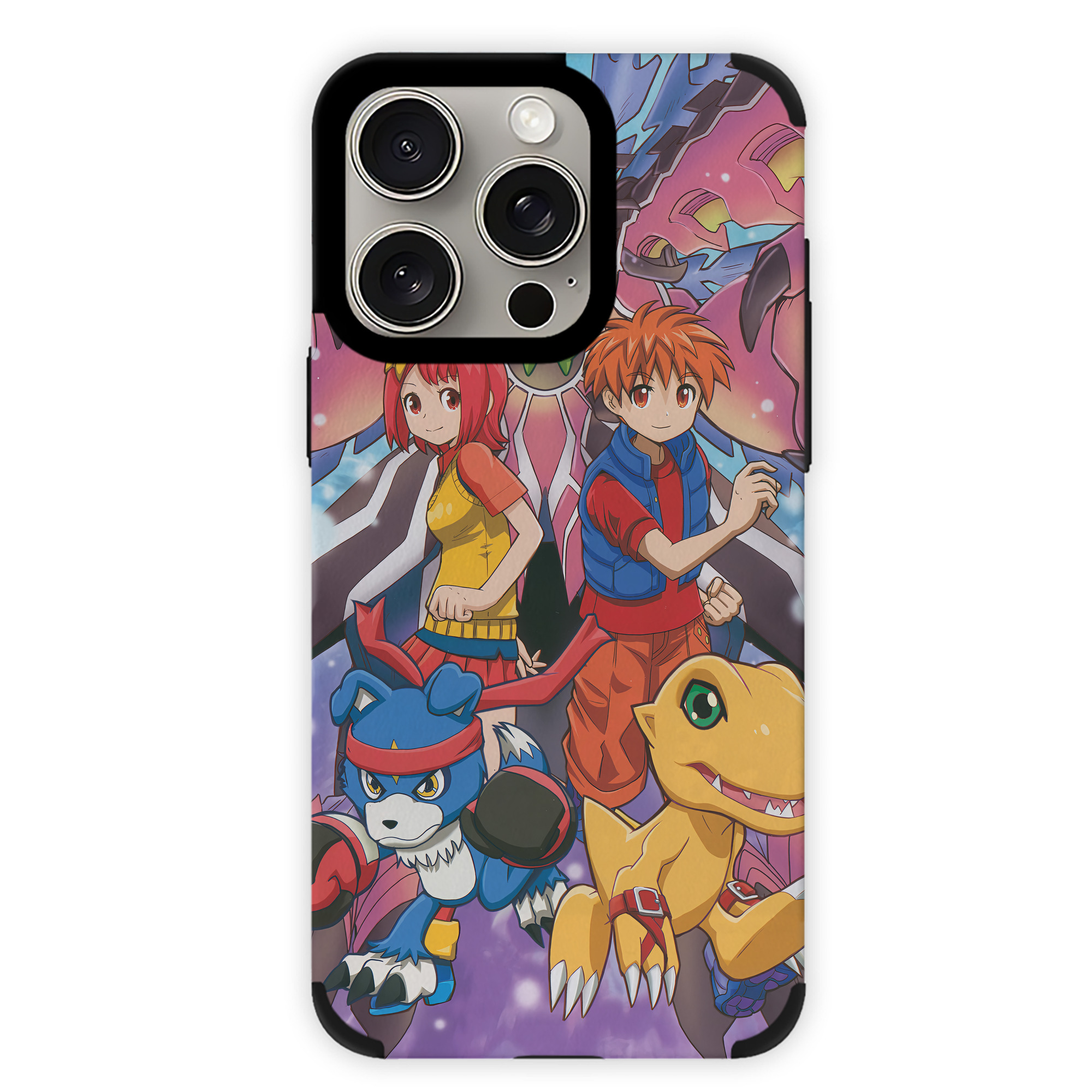 （画像用） Digimon デジタルモンスター/デジモン 【iPhone15ProMax対応】 PUレザー スマホケース 耐衝撃＆黄変防止