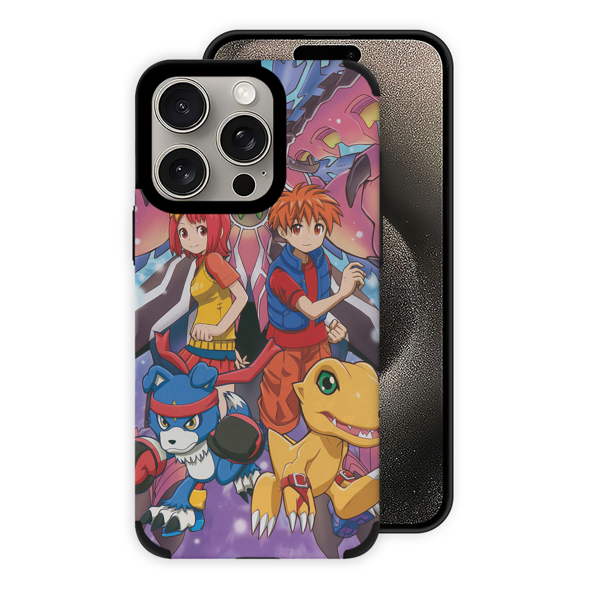 （画像用） Digimon デジタルモンスター/デジモン 【iPhone15ProMax対応】 PUレザー スマホケース 耐衝撃＆黄変防止