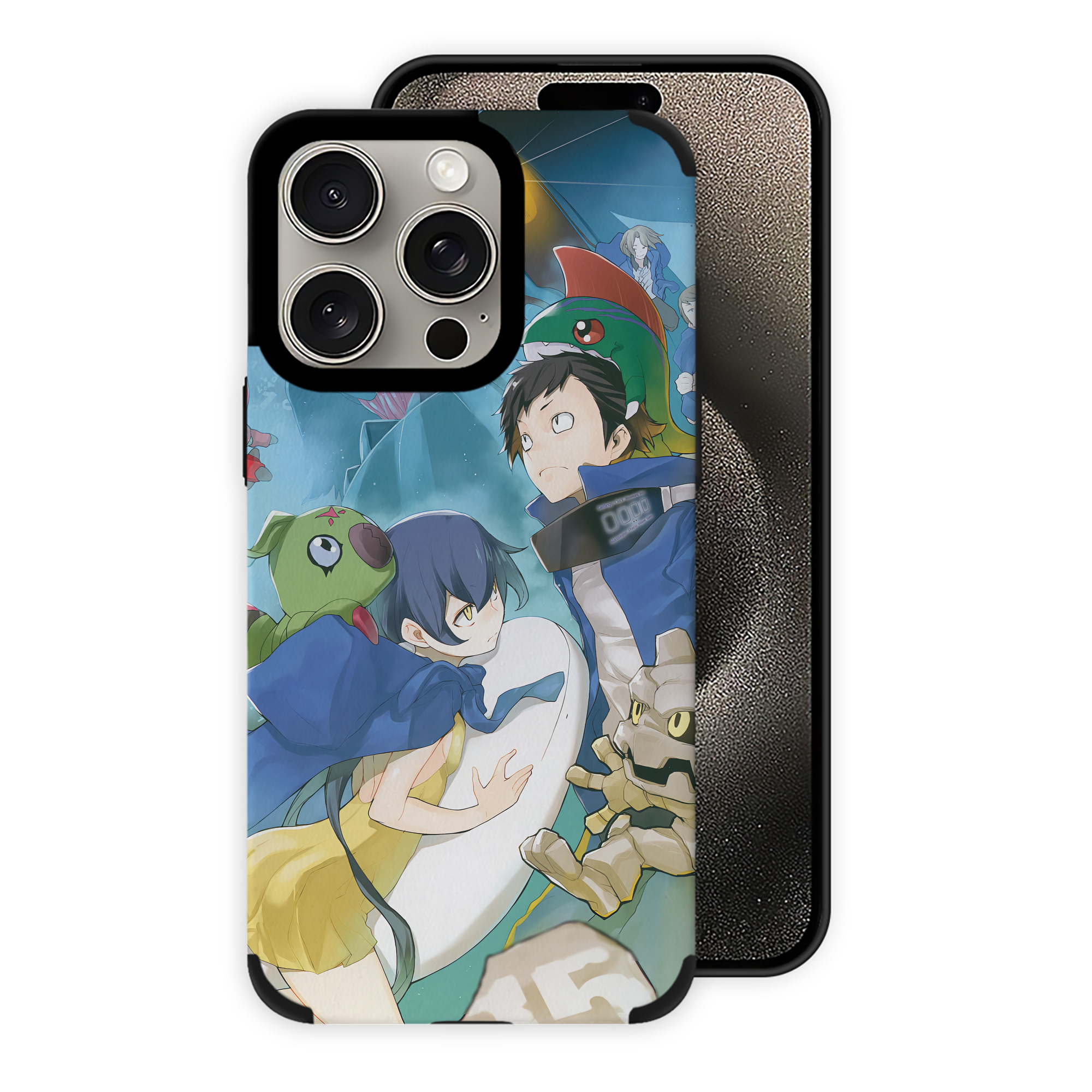（画像用） Digimon デジタルモンスター/デジモン 【iPhone15ProMax対応】 PUレザー スマホケース 耐衝撃＆黄変防止