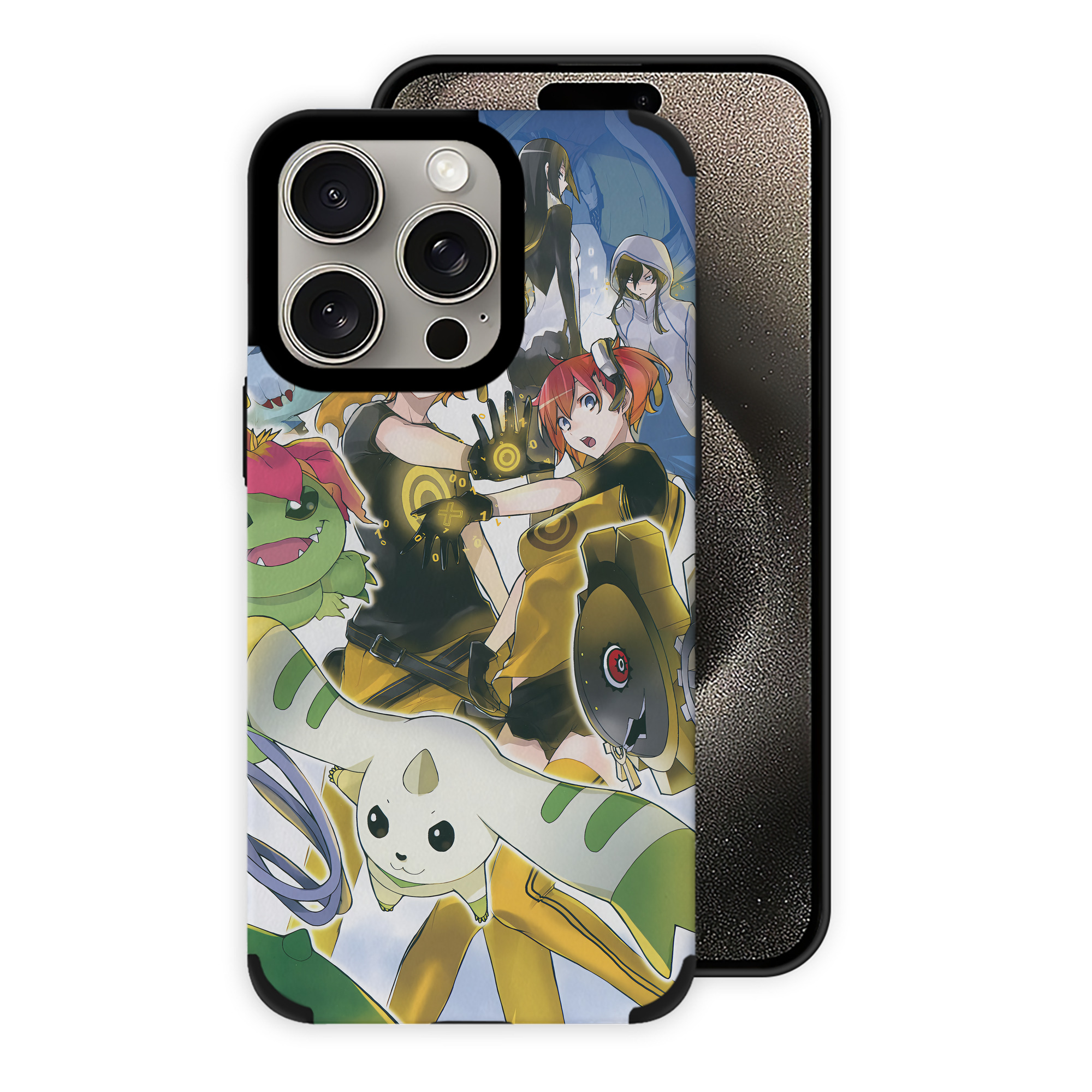 （画像用） Digimon デジタルモンスター/デジモン 【iPhone15ProMax対応】 PUレザー スマホケース 耐衝撃＆黄変防止