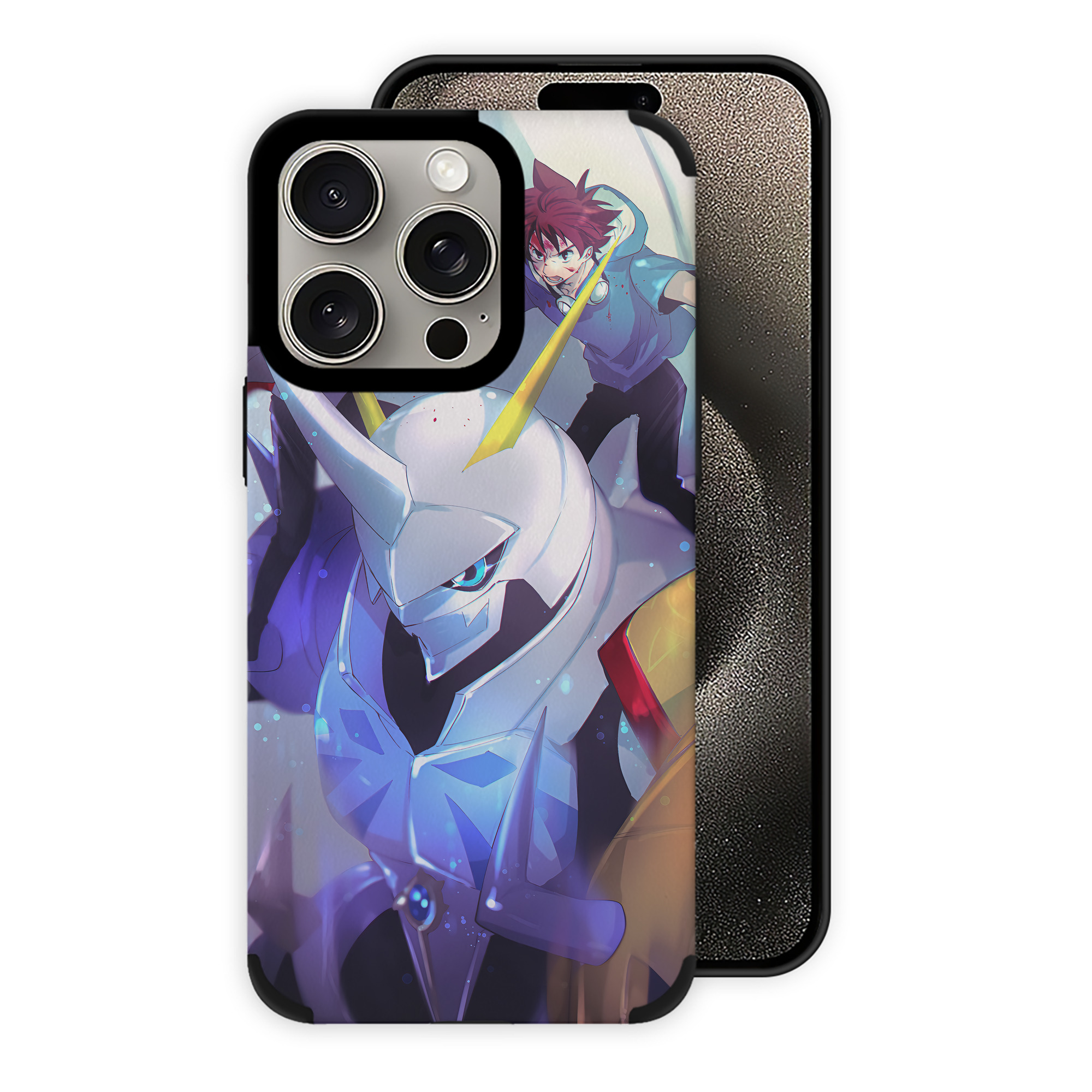 （画像用） Digimon デジタルモンスター/デジモン 【iPhone15ProMax対応】 PUレザー スマホケース 耐衝撃＆黄変防止