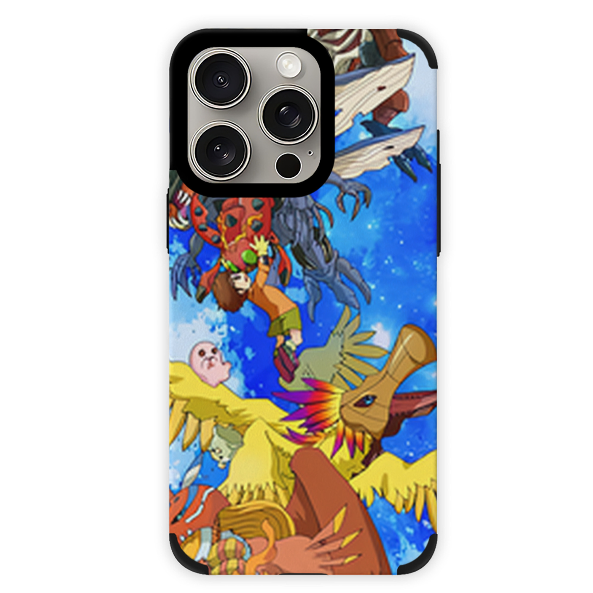 （画像用） Digimon デジタルモンスター/デジモン 【iPhone15ProMax対応】 PUレザー スマホケース 耐衝撃＆黄変防止