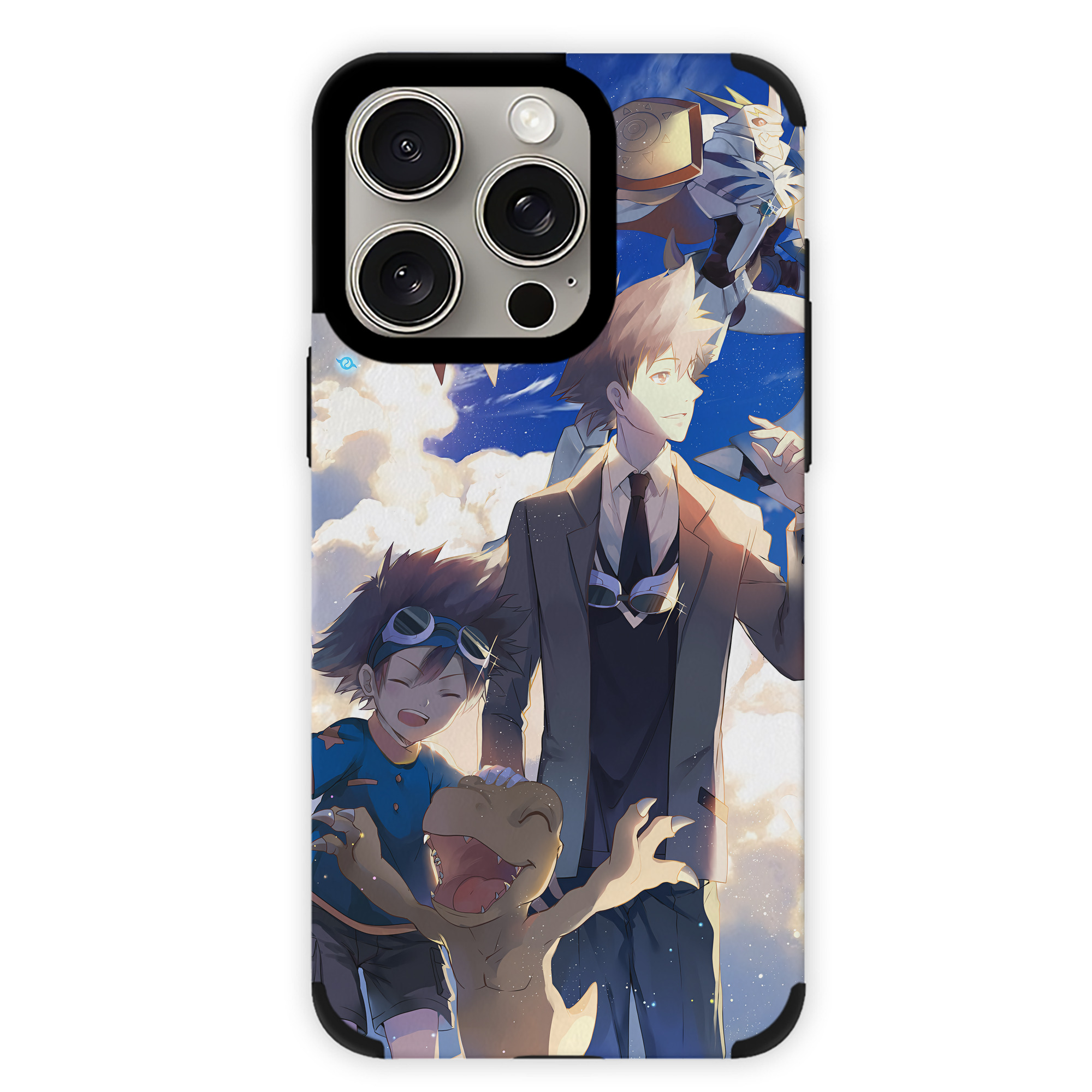 （画像用） Digimon デジタルモンスター/デジモン 【iPhone15ProMax対応】 PUレザー スマホケース 耐衝撃＆黄変防止