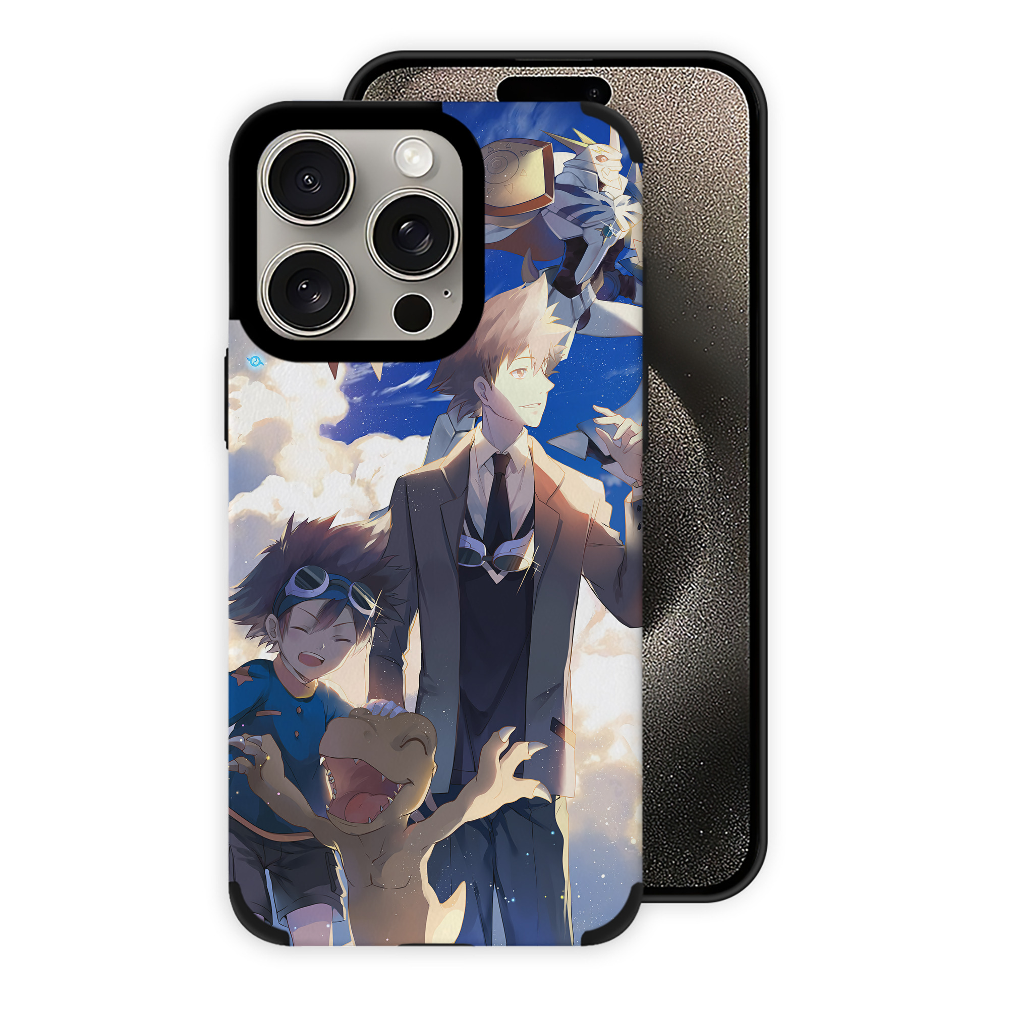 （画像用） Digimon デジタルモンスター/デジモン 【iPhone15ProMax対応】 PUレザー スマホケース 耐衝撃＆黄変防止