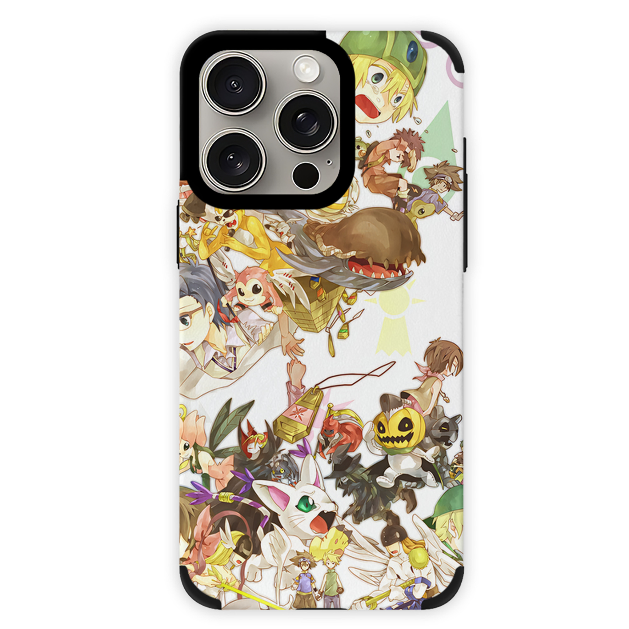 （画像用） Digimon デジタルモンスター/デジモン 【iPhone15ProMax対応】 PUレザー スマホケース 耐衝撃＆黄変防止