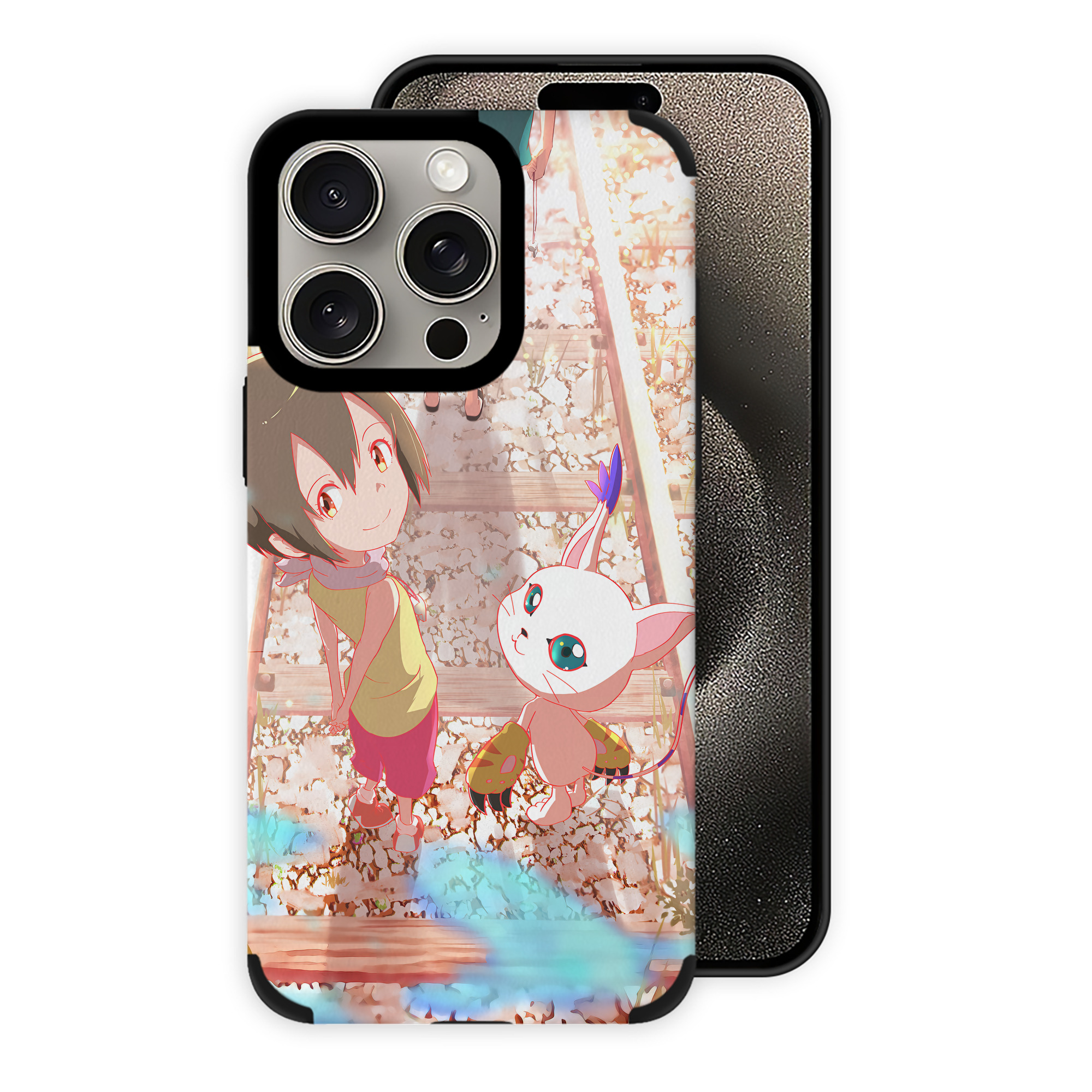 （画像用） Digimon デジタルモンスター/デジモン 【iPhone15ProMax対応】 PUレザー スマホケース 耐衝撃＆黄変防止